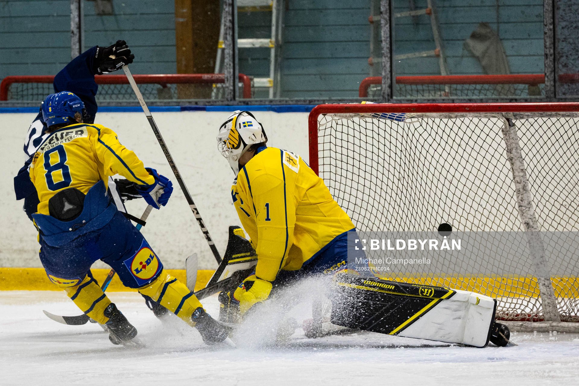 Finlands Urho Mattila gör 1-1 målet