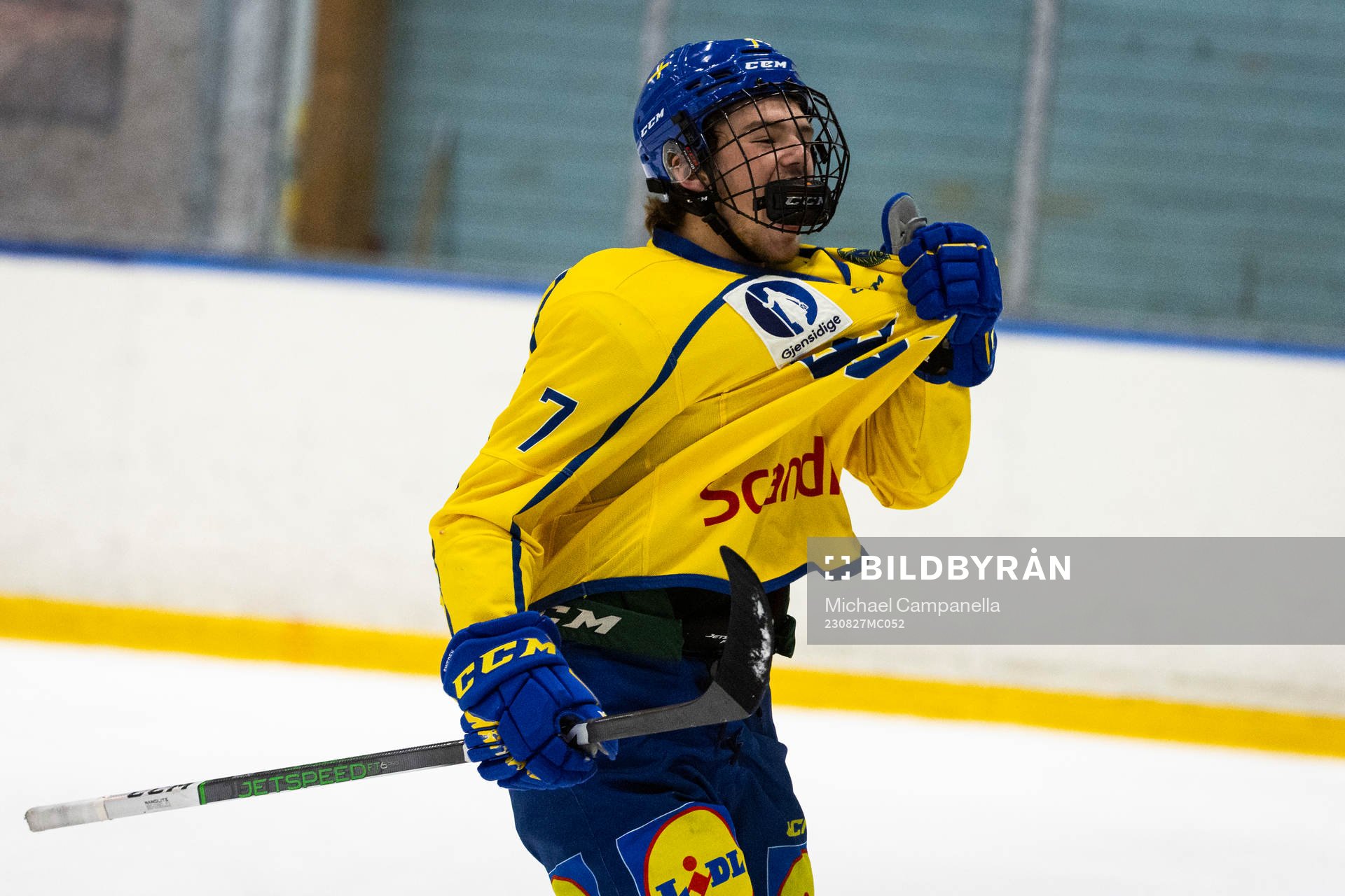 Sveriges Joe Wahlund jublar