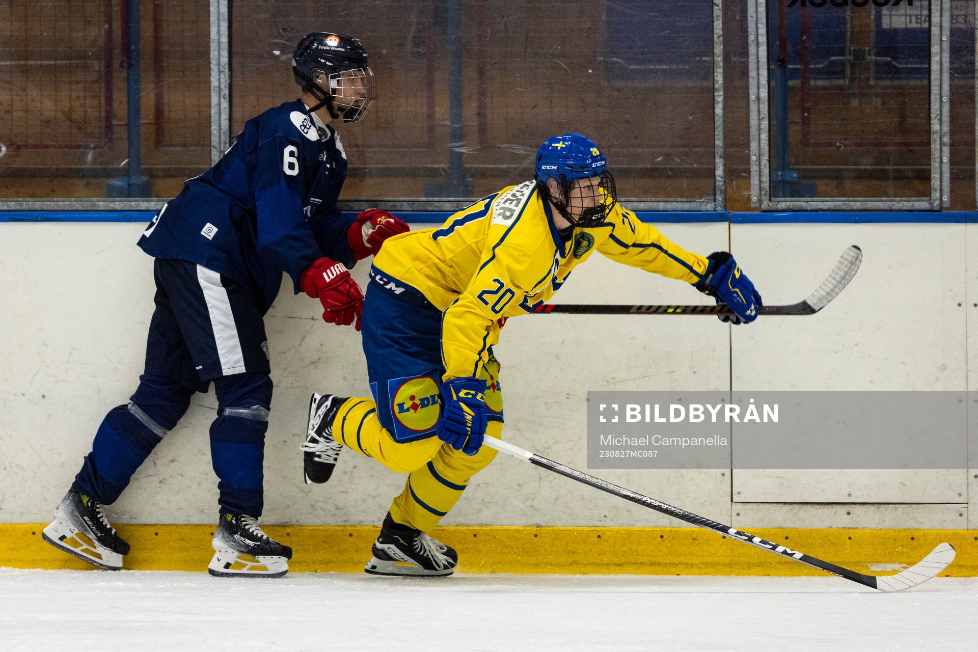 Sveriges Eddie Genborg och Finlands Julius Saari