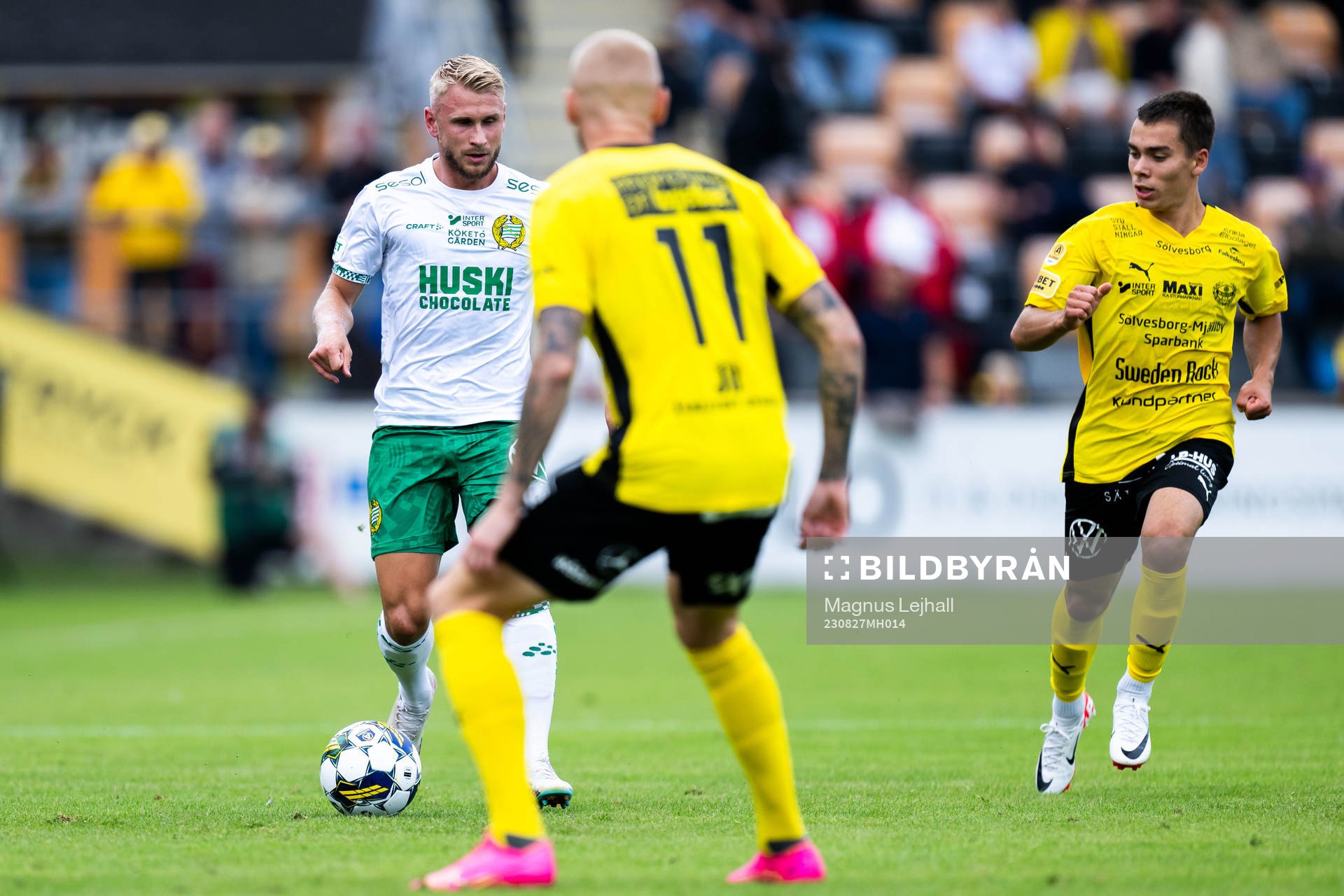 Hammarbys Simon Strand och Mjällbys Adam Ståhl