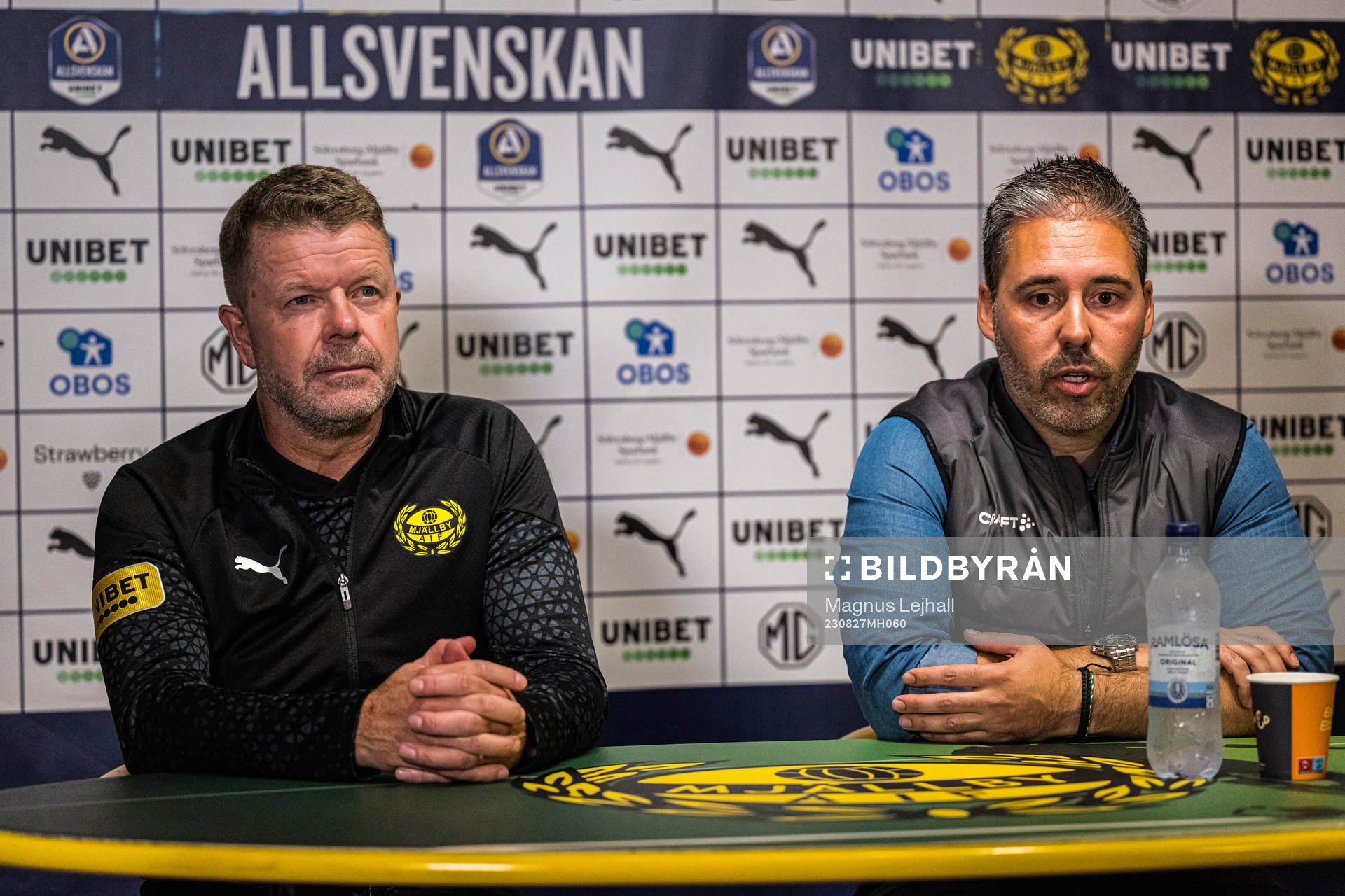Mjällbys tränare Anders Torstensson och Hammarbys