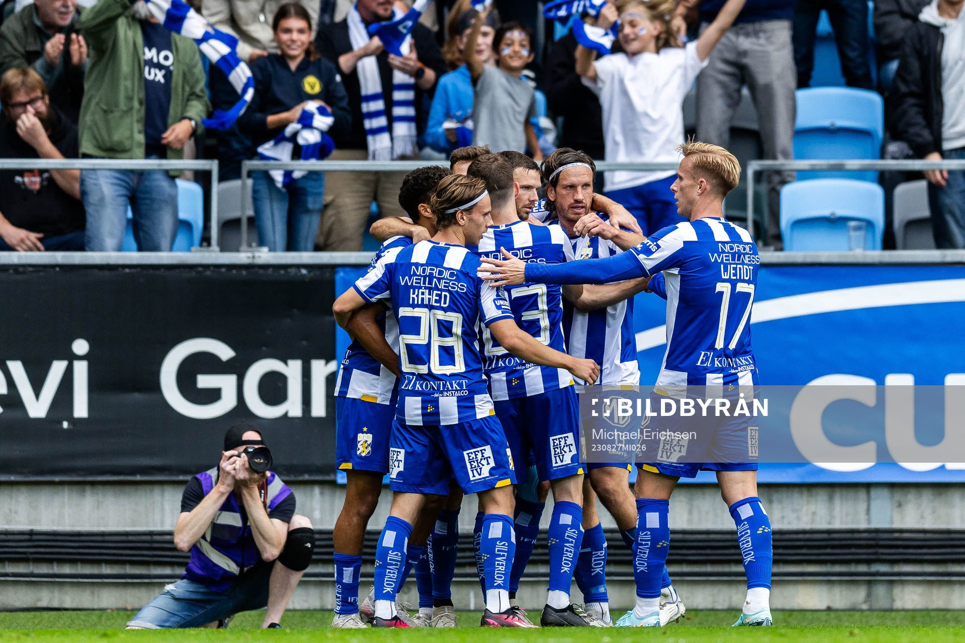 IFK Göteborgs Marcus Berg jublar med lagkamrater
