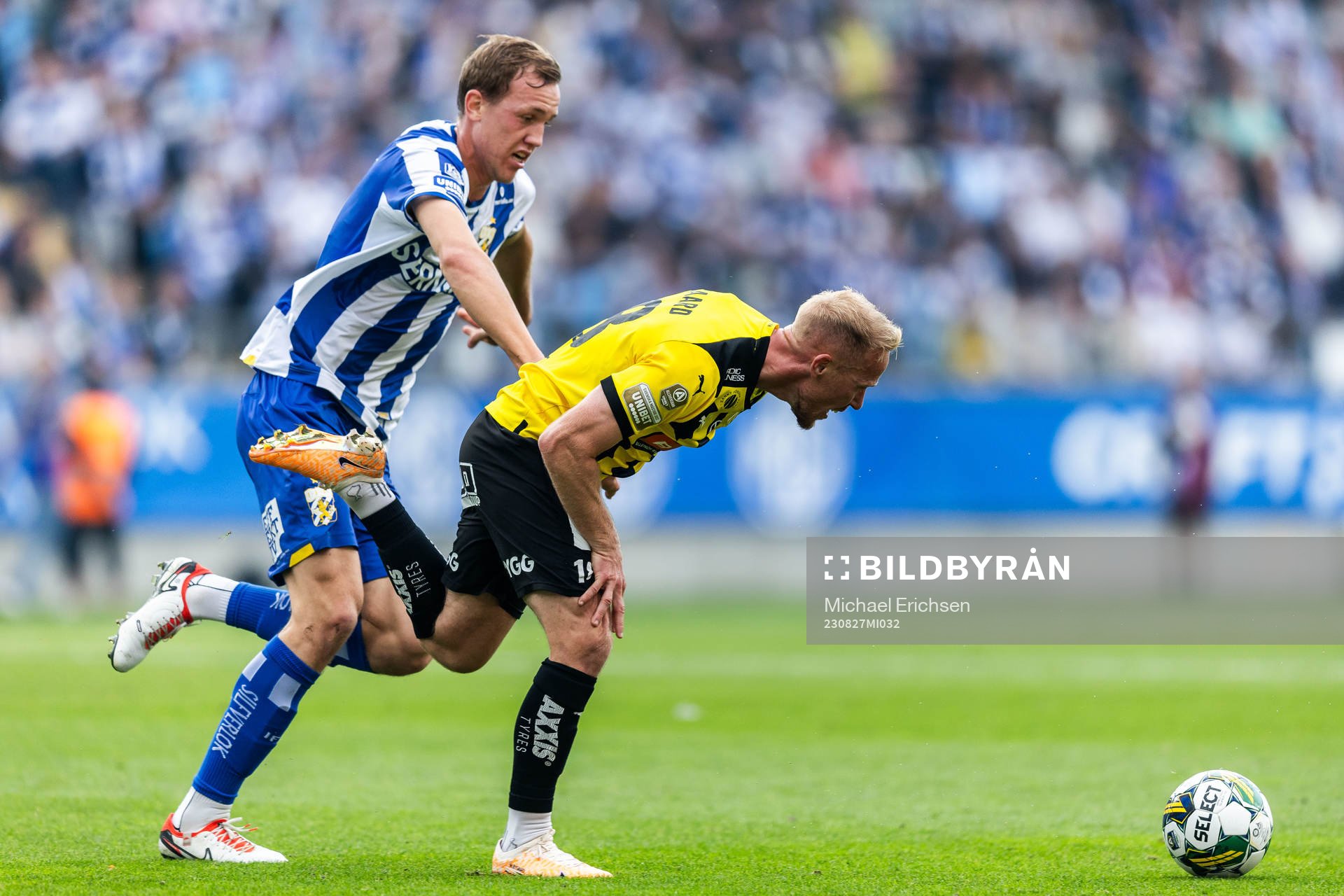 IFK Göteborgs Adam Carlén och Häckens Mikkel Rygaard