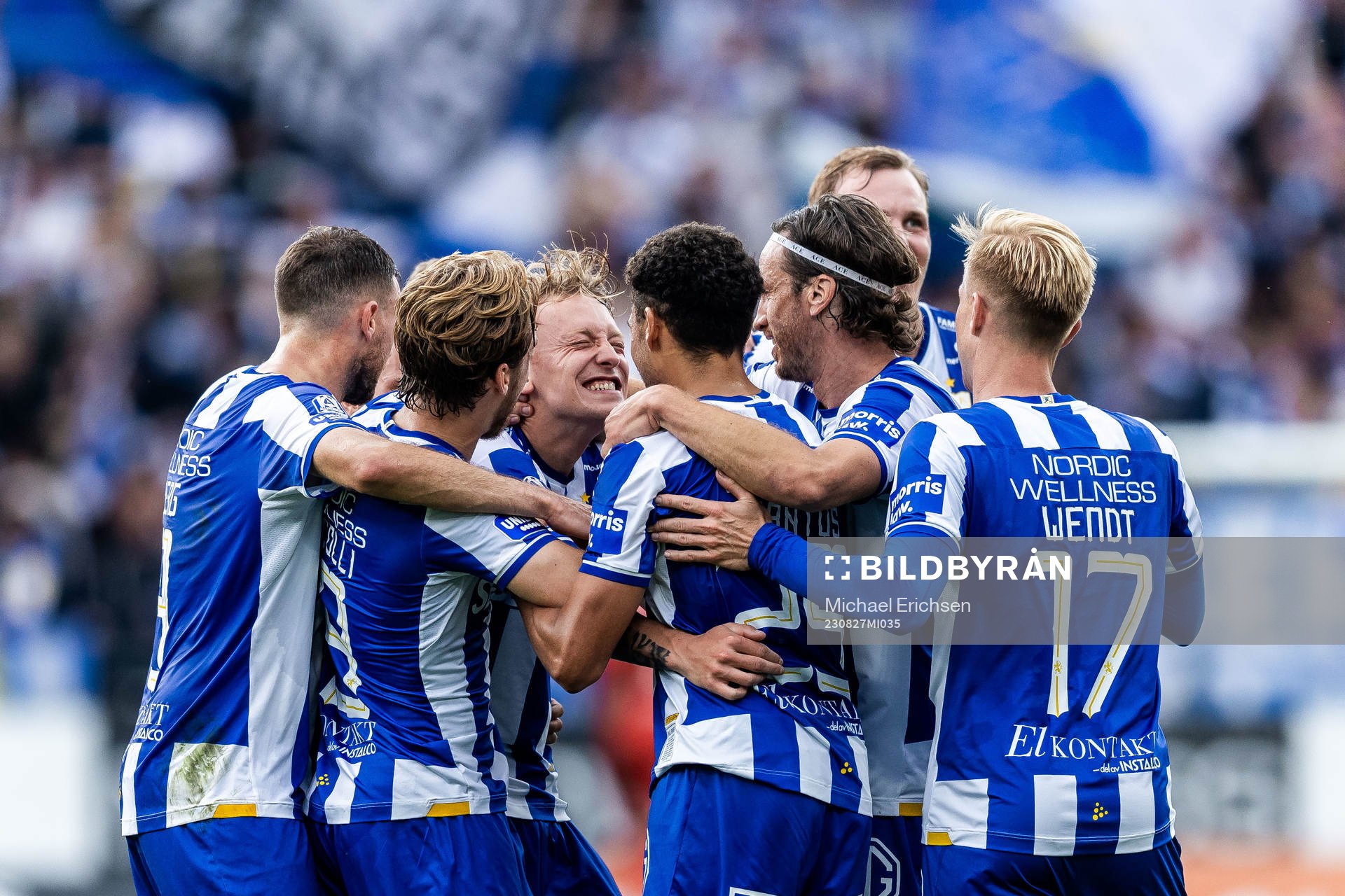 IFK Göteborgs Sebastian Hausner jublar med lagkamrater