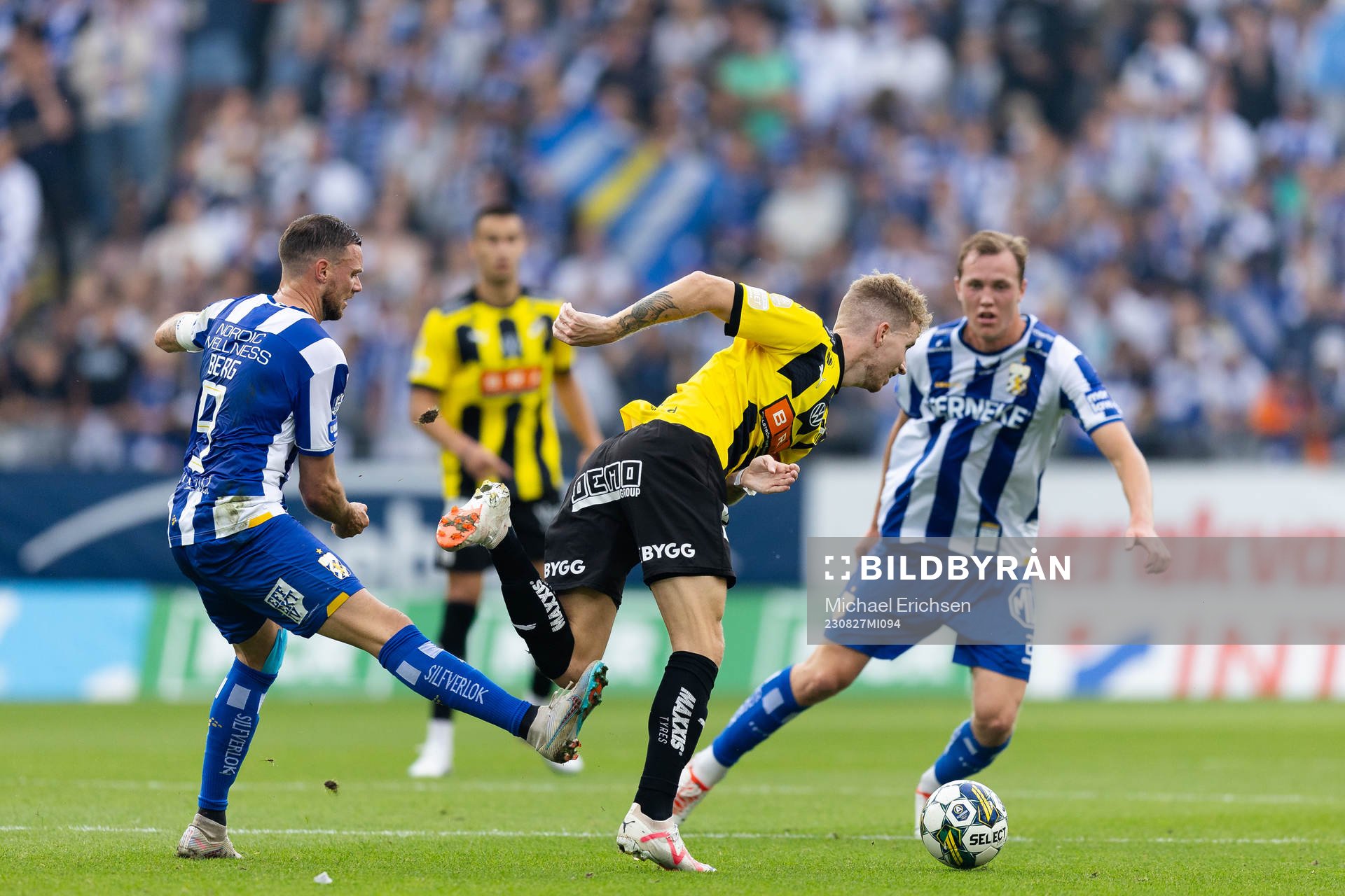IFK Göteborgs Marcus Berg och Häckens Samuel Gustafson