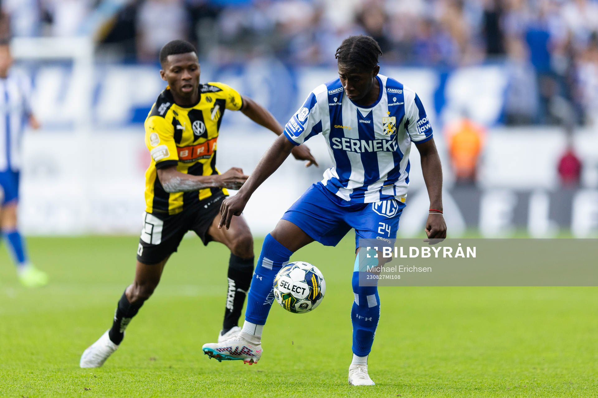 Häckens Akoua Romeo Amane och IFK Göteborgs Abundance