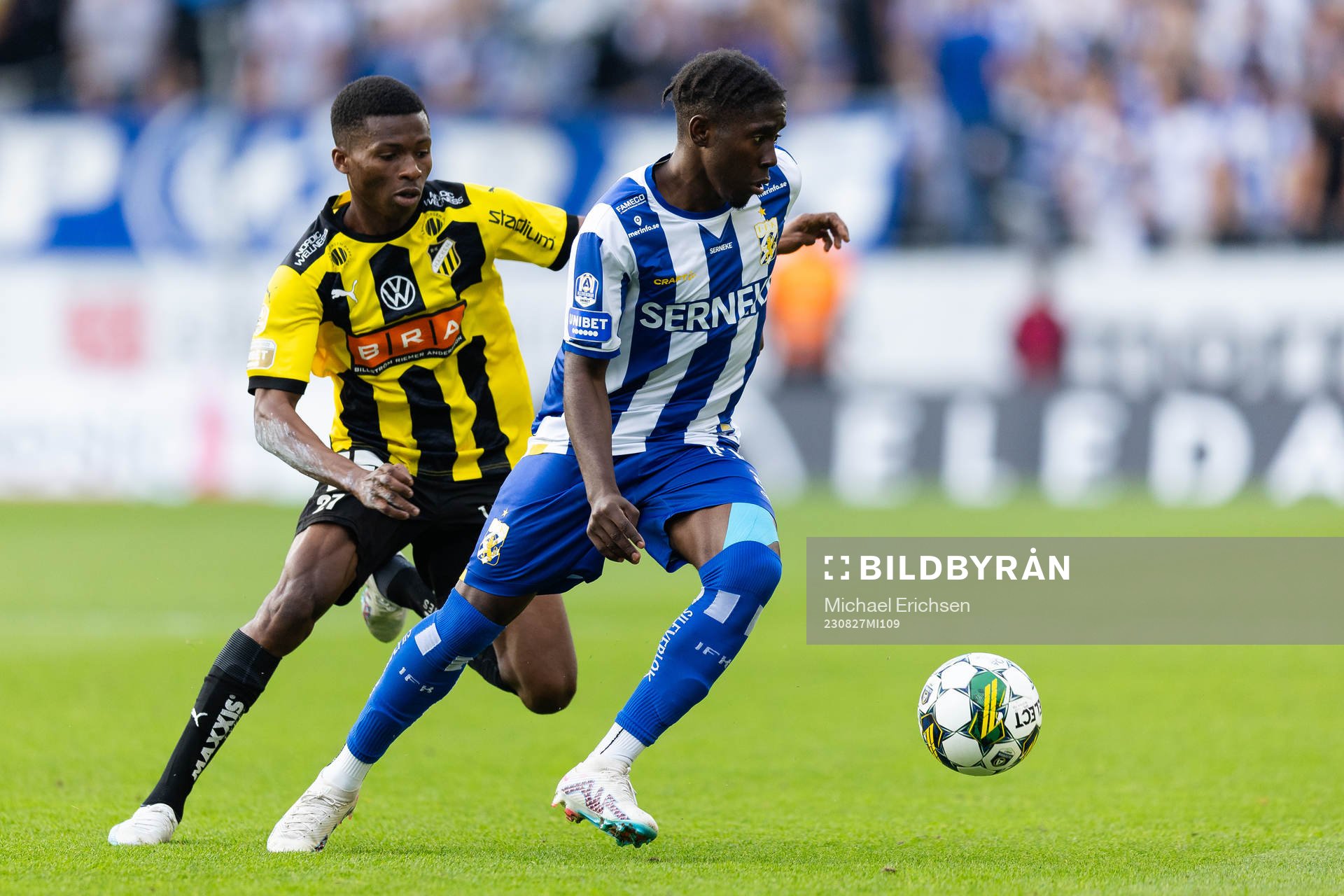 Häckens Akoua Romeo Amane och IFK Göteborgs Abundance
