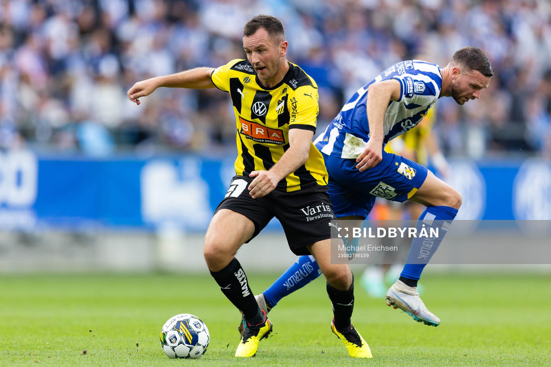 Häckens Even Hovland och IFK Göteborgs Marcus Berg