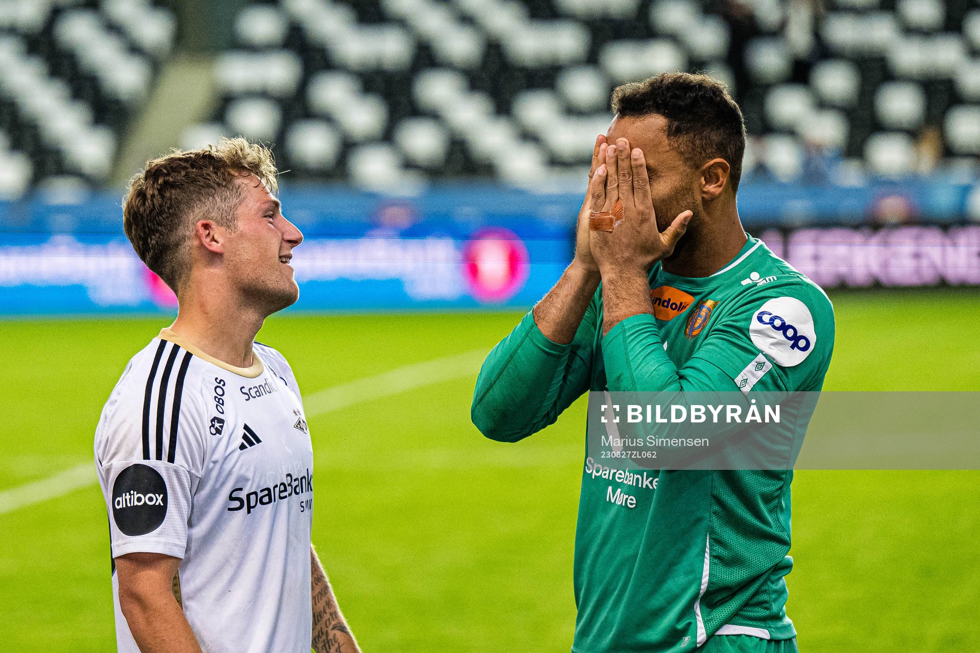 Carl Johan Holse of Rosenborg and Sten Michael Grytebust of