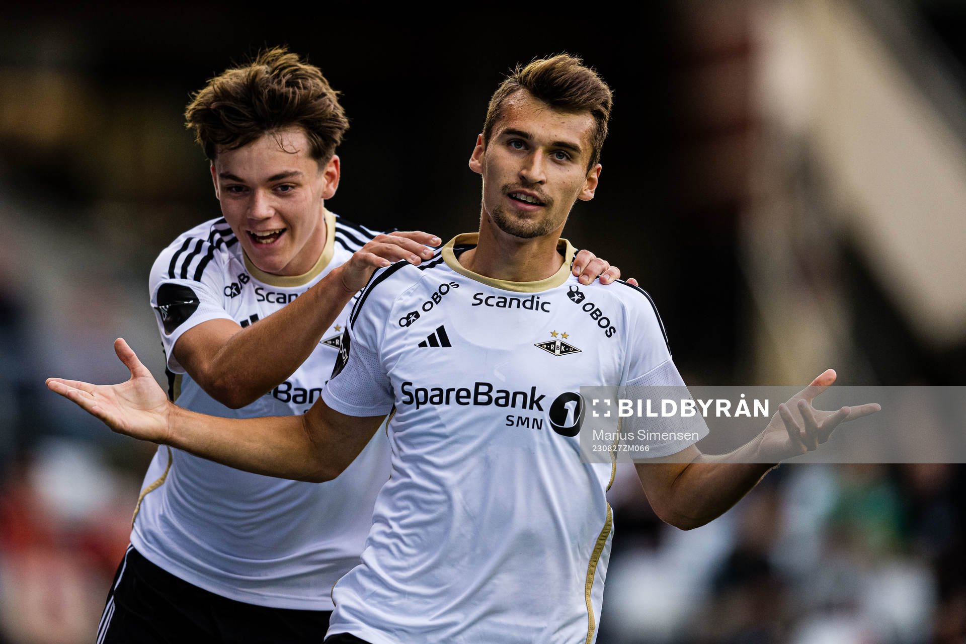 Håkan Wiedesheim-Paul of Rosenborg celebrates with Sverre
