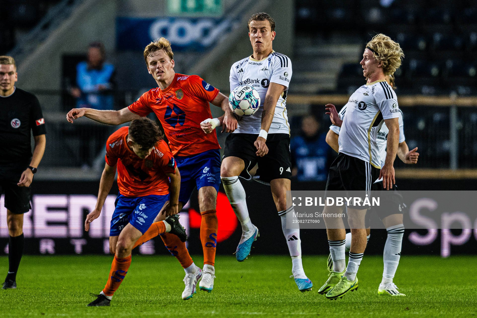 Håkon Hammer of Aalesund and Ole Sæter of Rosenborg
