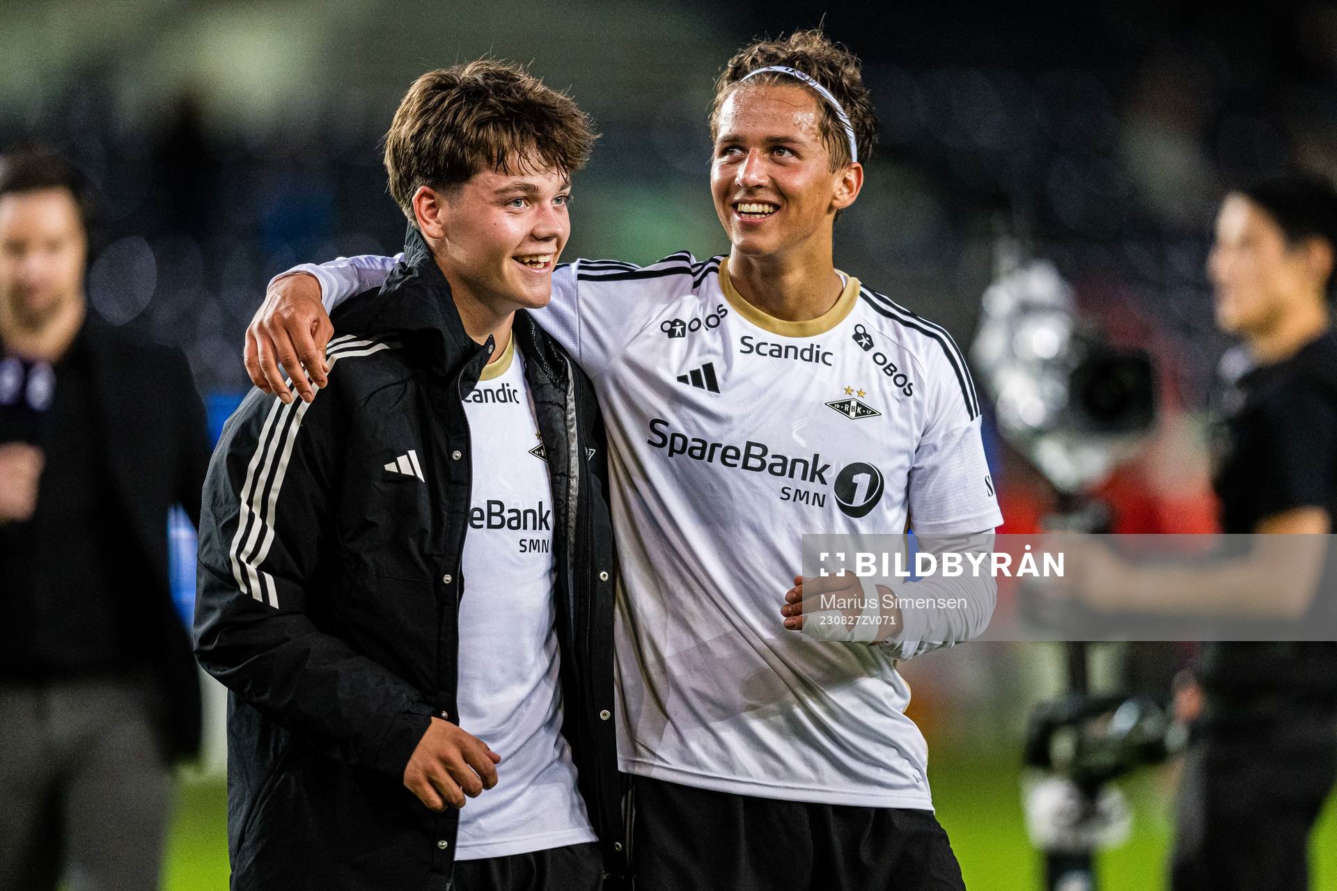Sverre Halseth Nypan and Adrian Pereira of Rosenborg