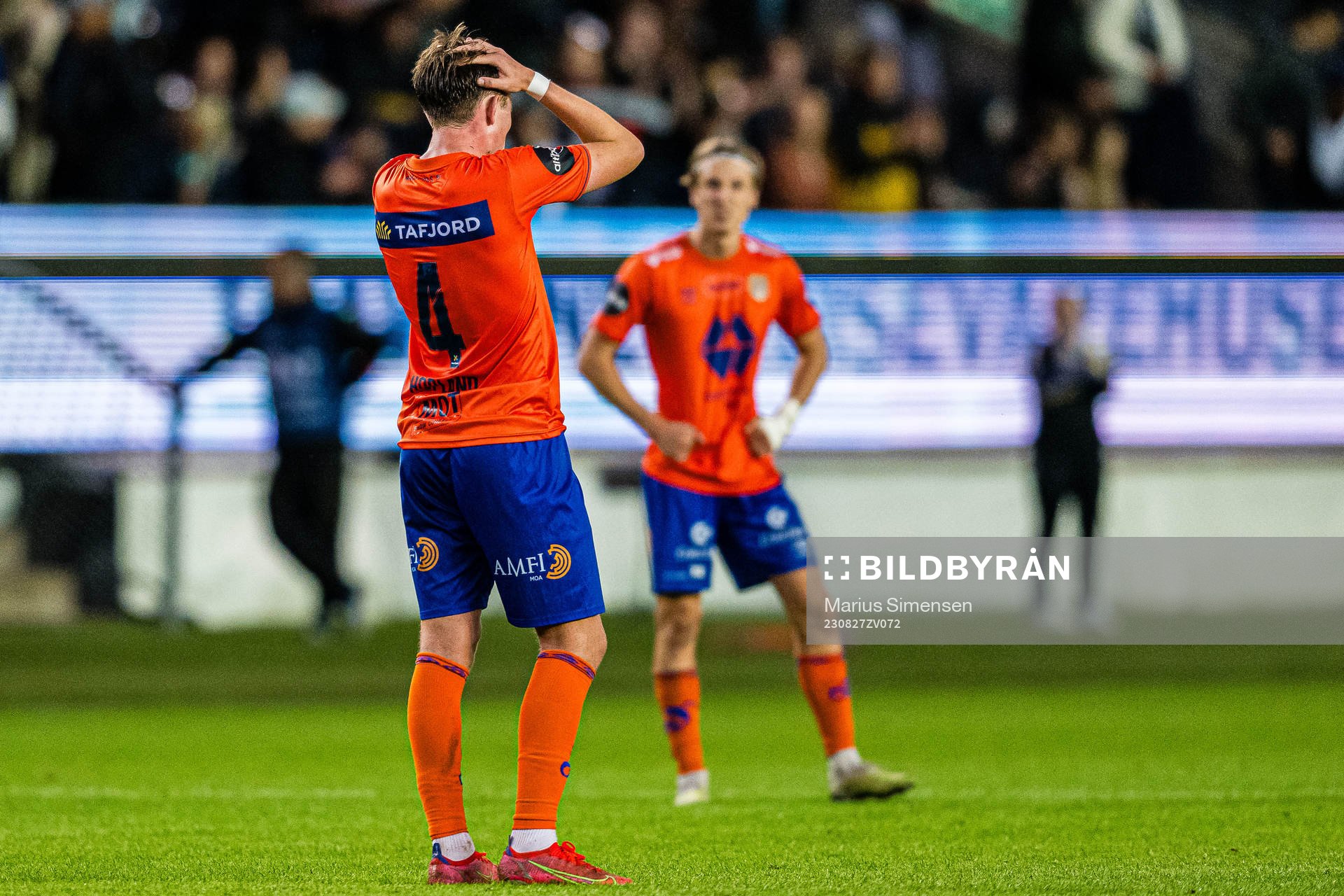 Nikolai Hopland of Aalesund looks dejected