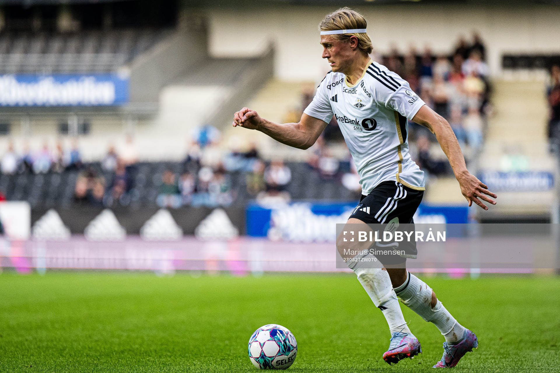 Olaus Jair Skarsem of Rosenborg during the Eliteserien match between Rosenborg and Aalesund on August 27, 2023 in Trondheim.