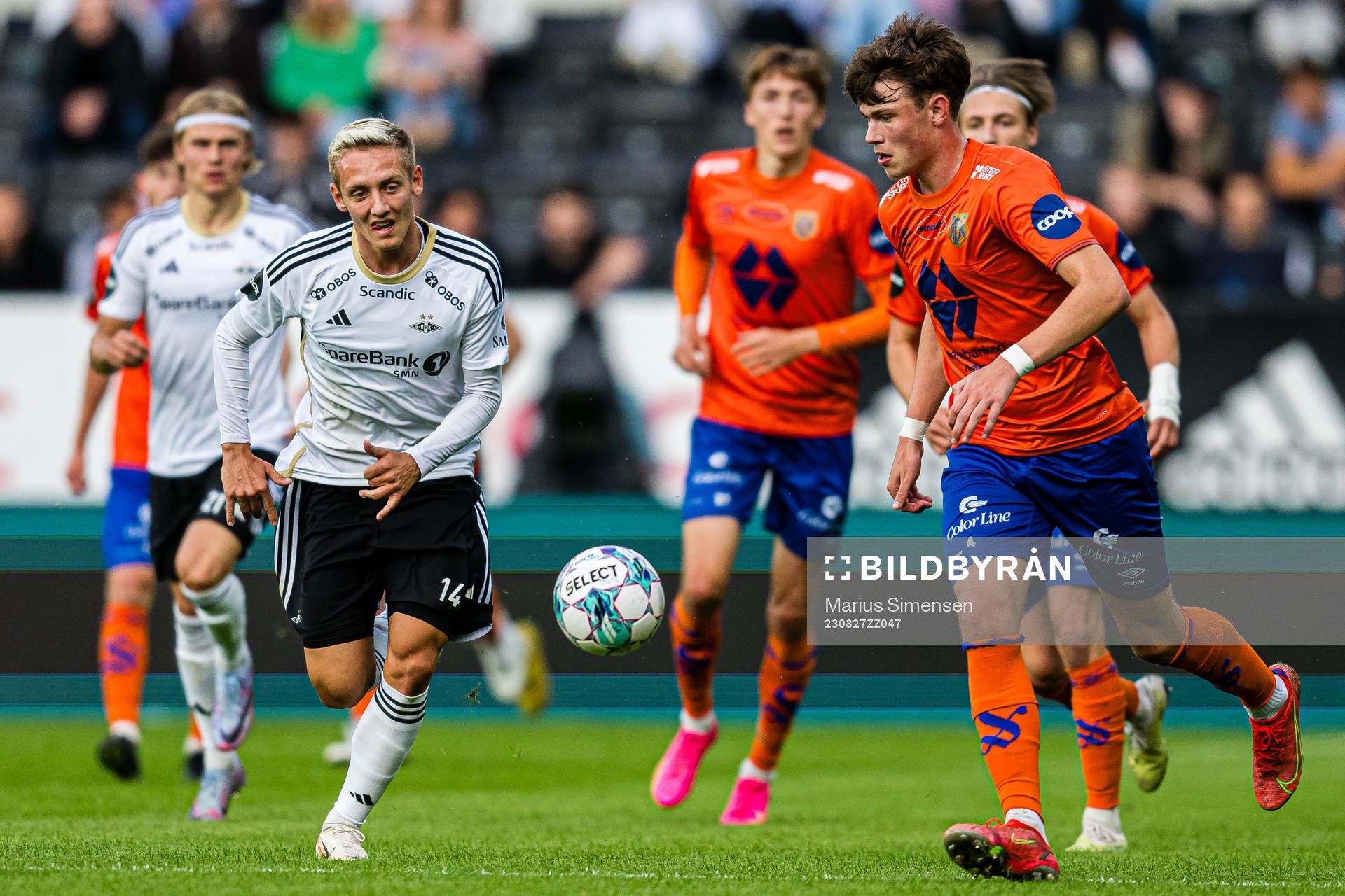 Emil Frederiksen of Rosenborg and Nikolai Hopland of
