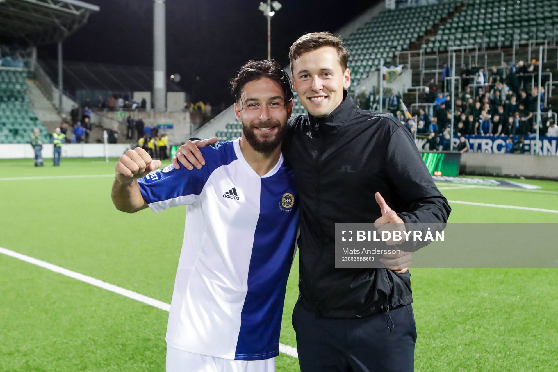 GIF Sundsvalls Elias Durmaz och tränare Douglas Jakobsen