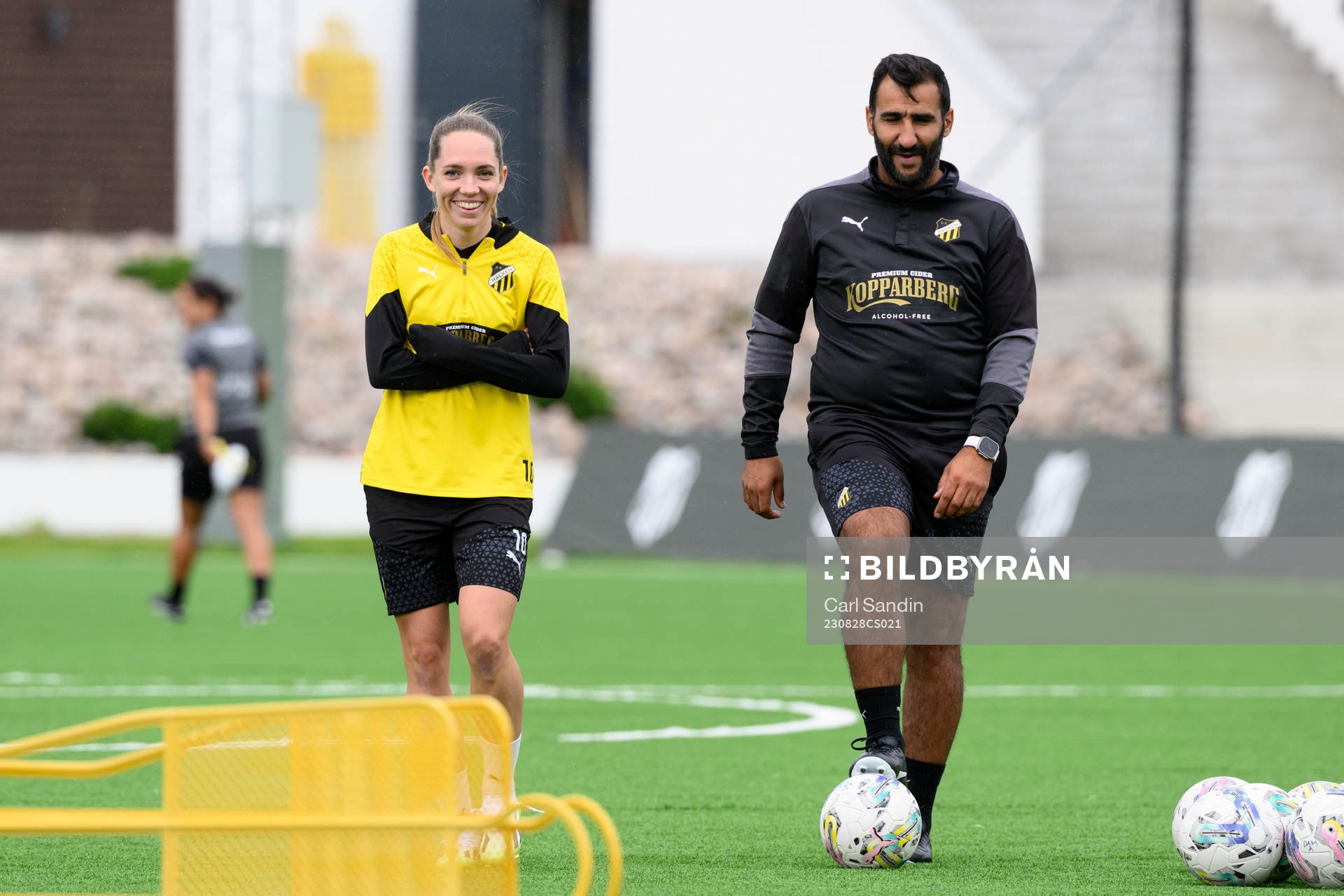 Elin Rubensson och tränare Mak Lind