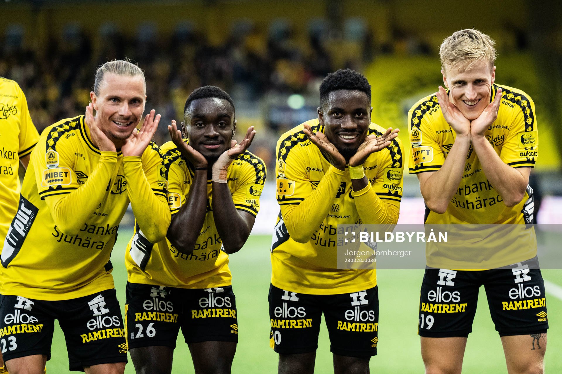 Elfsborgs Niklas Hult, Emmanuel Boateng, Michael Baidoo och