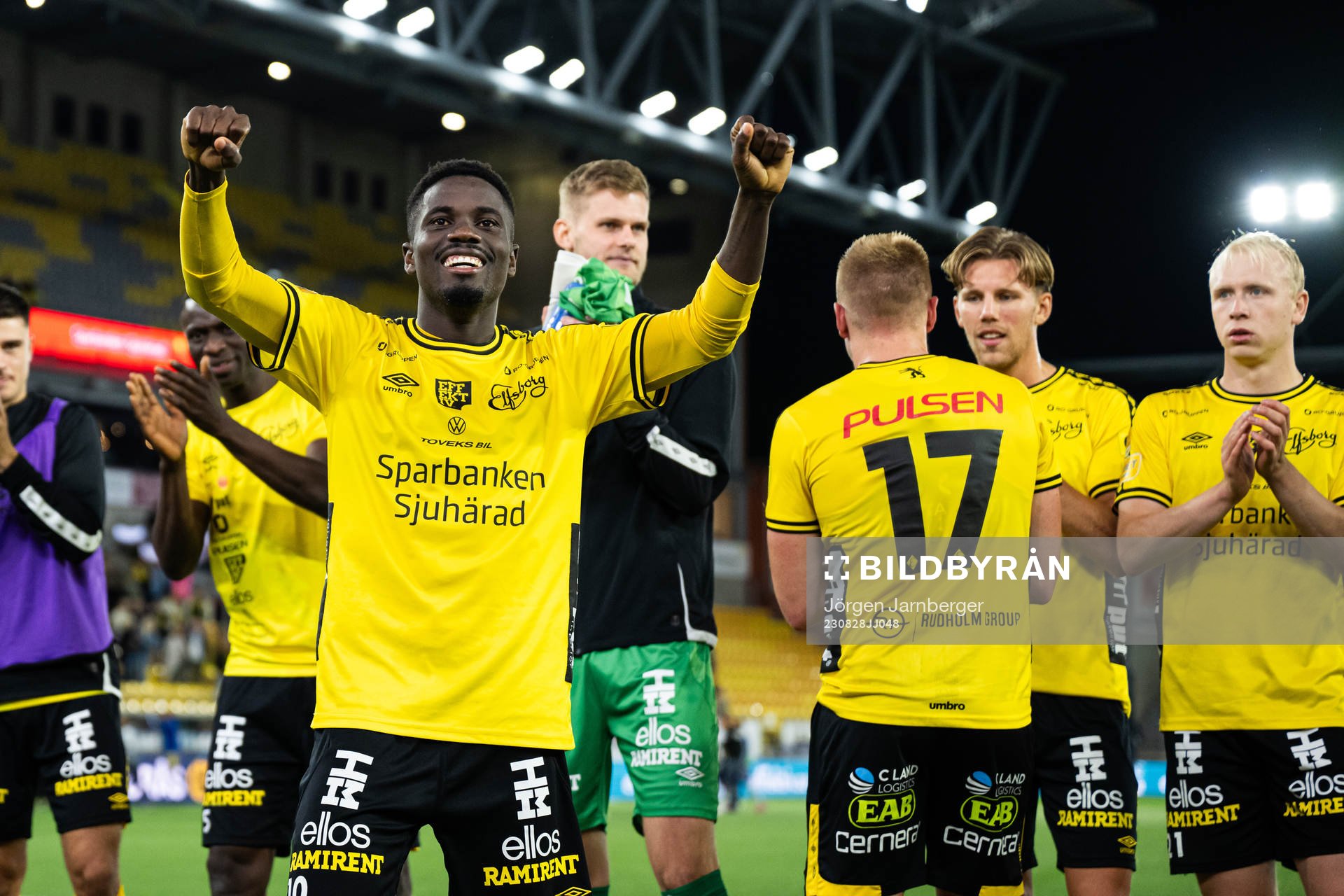 Elfsborgs Michael Baidoo jublar