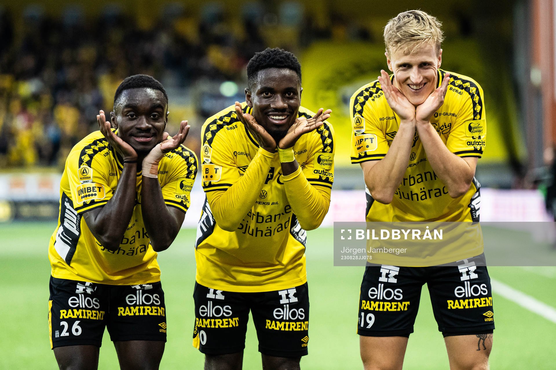 Elfsborgs Emmanuel Boateng, Michael Baidoo och Jeppe