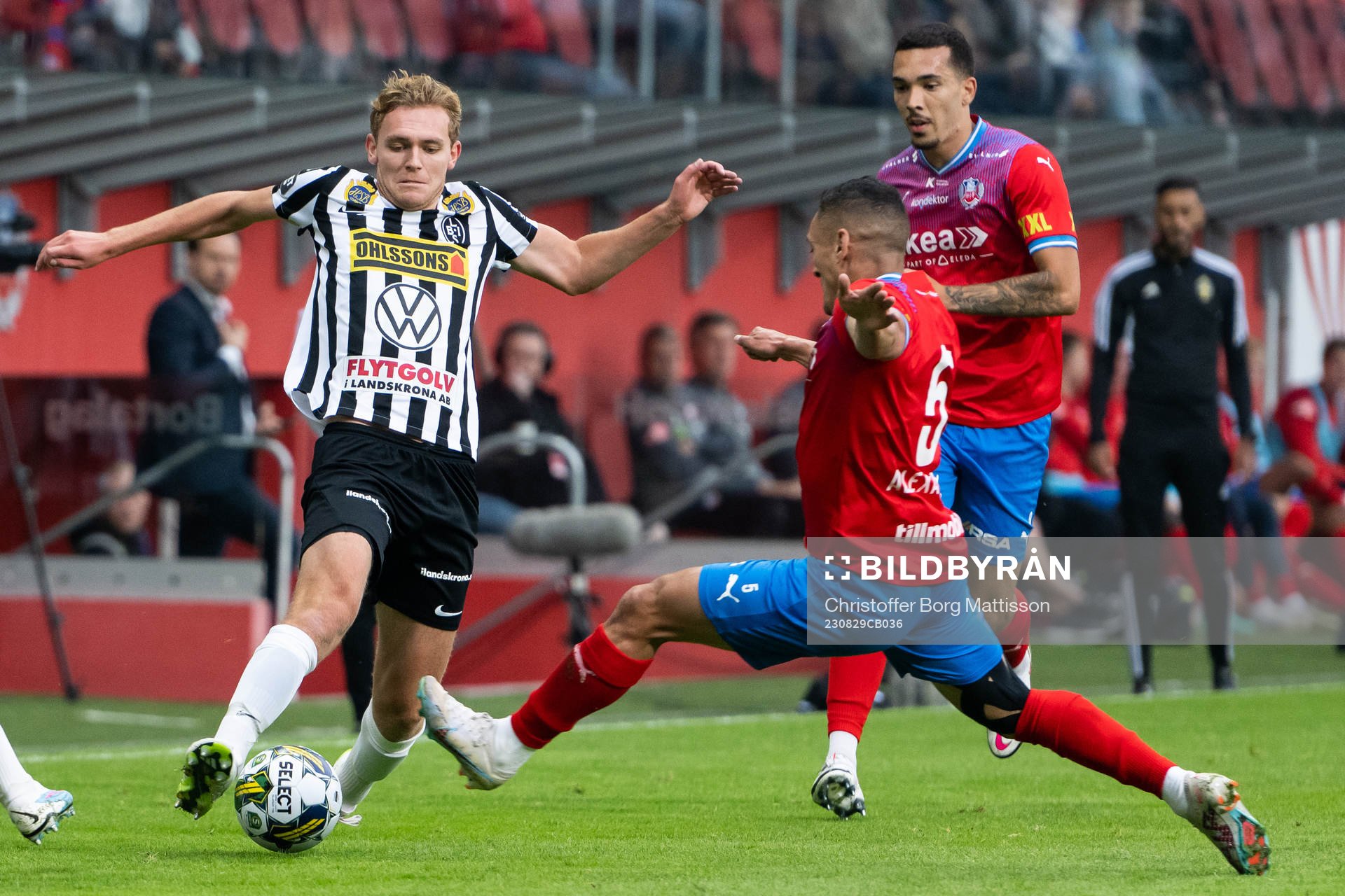 Landskronas Melker Jonsson och Helsingborgs Cole Alexander