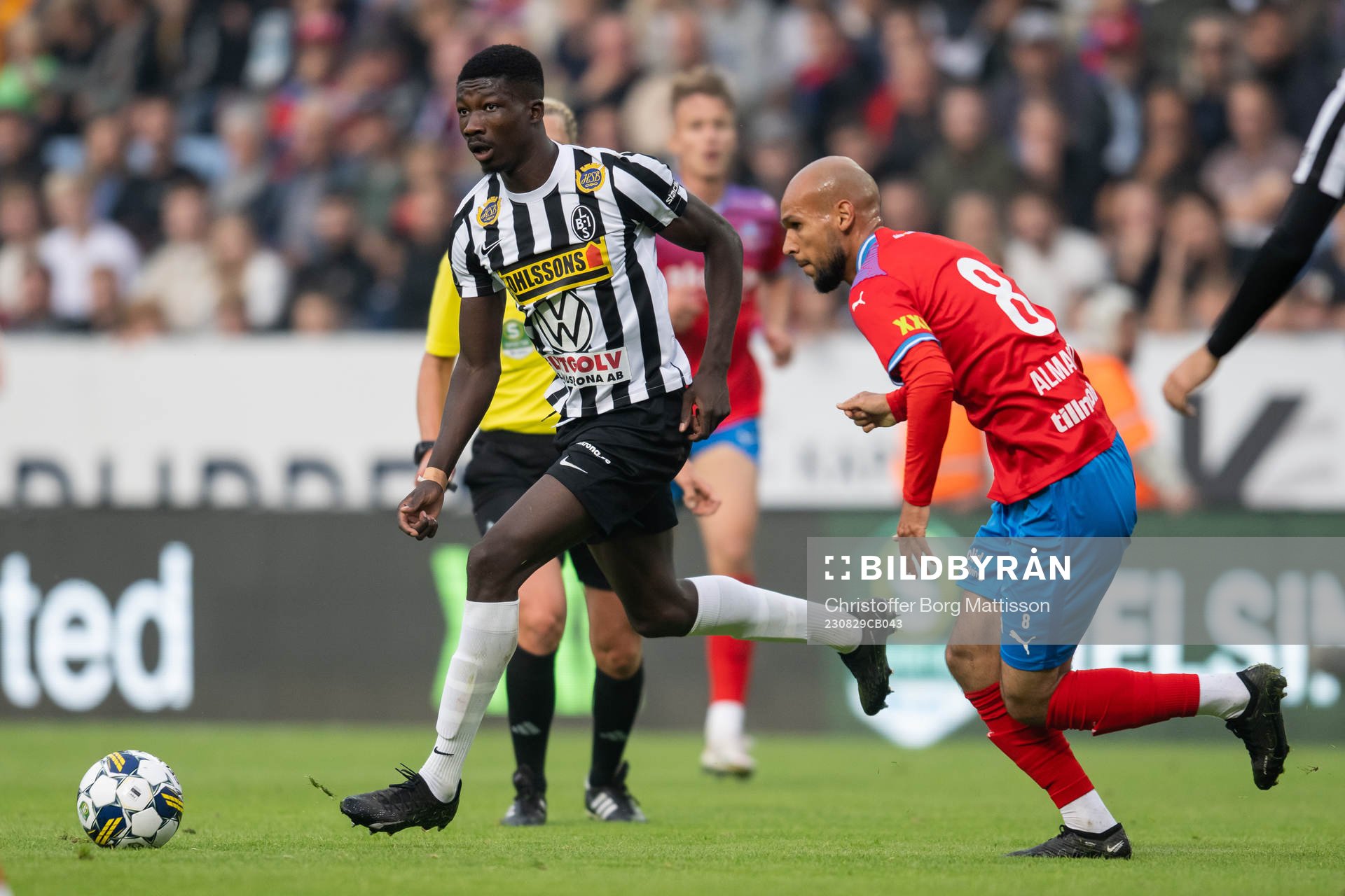 Landskronas Ousmane Diawara och Helsingborgs Sumar Almadjed