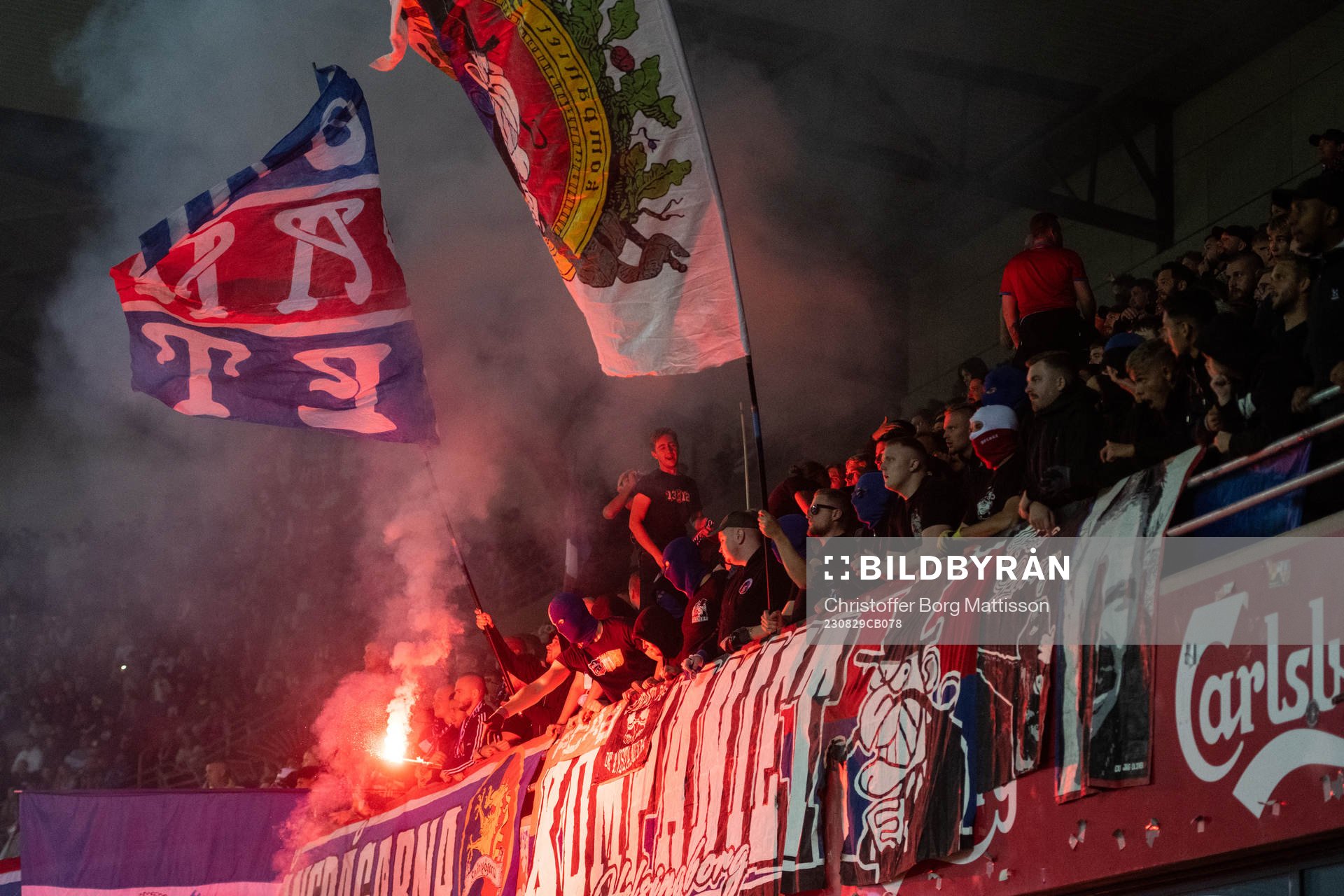 Helsingborgs supportrar jublar