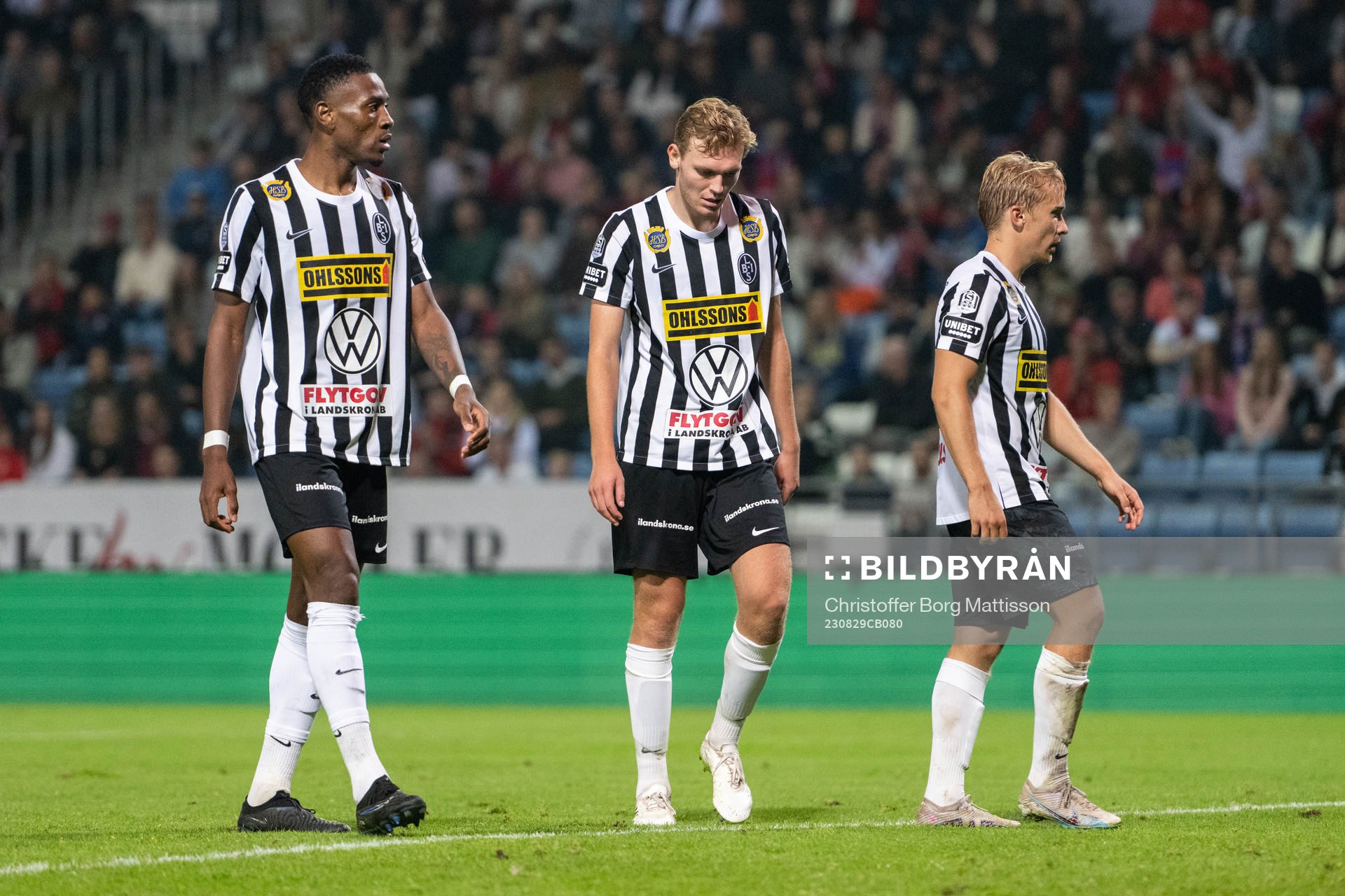 Landskronas Samuel Kotto, Melker Jonsson och Edvin Dahlqvist