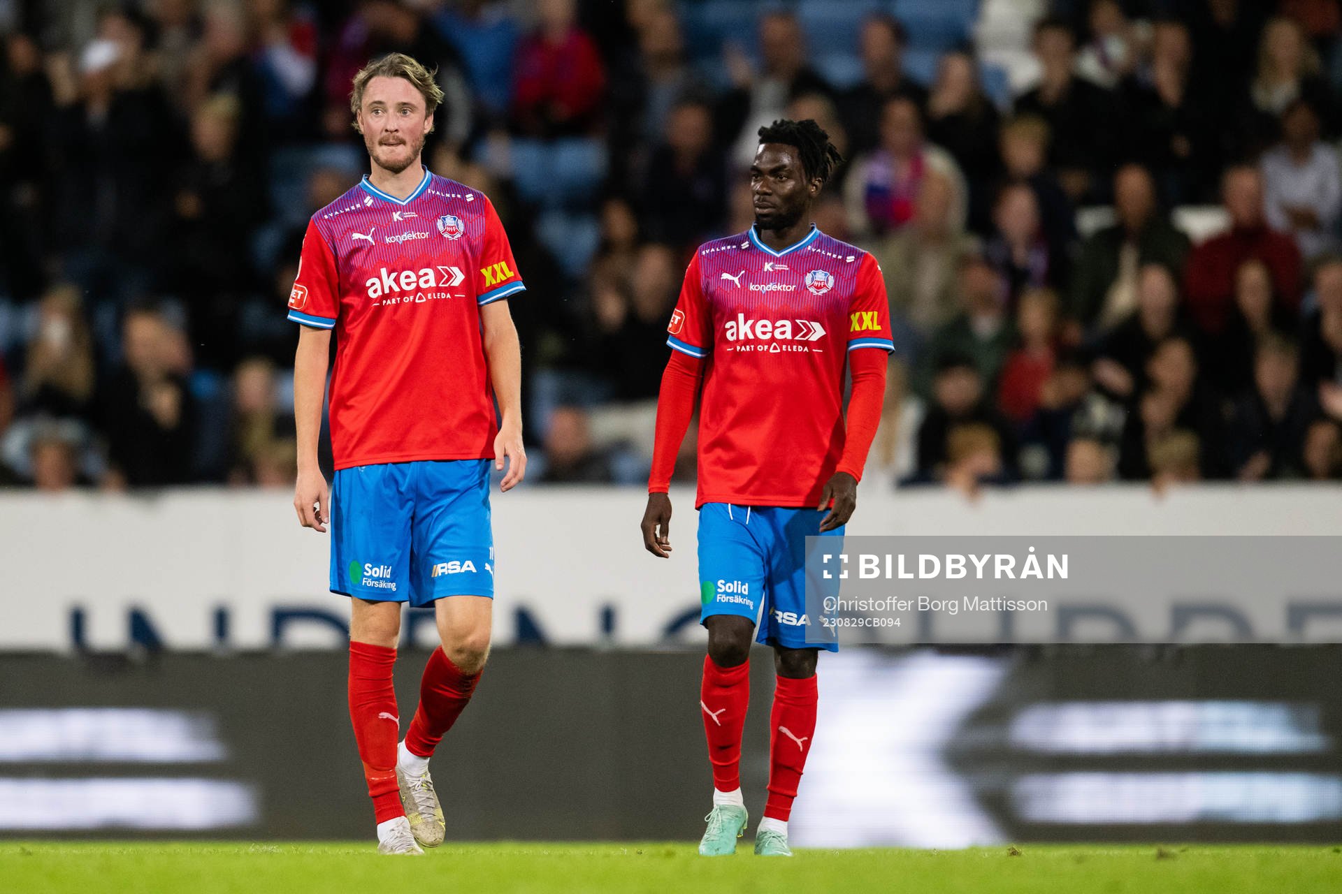 Helsingborgs Rasmus Jönsson och Benjamin Acquah deppar
