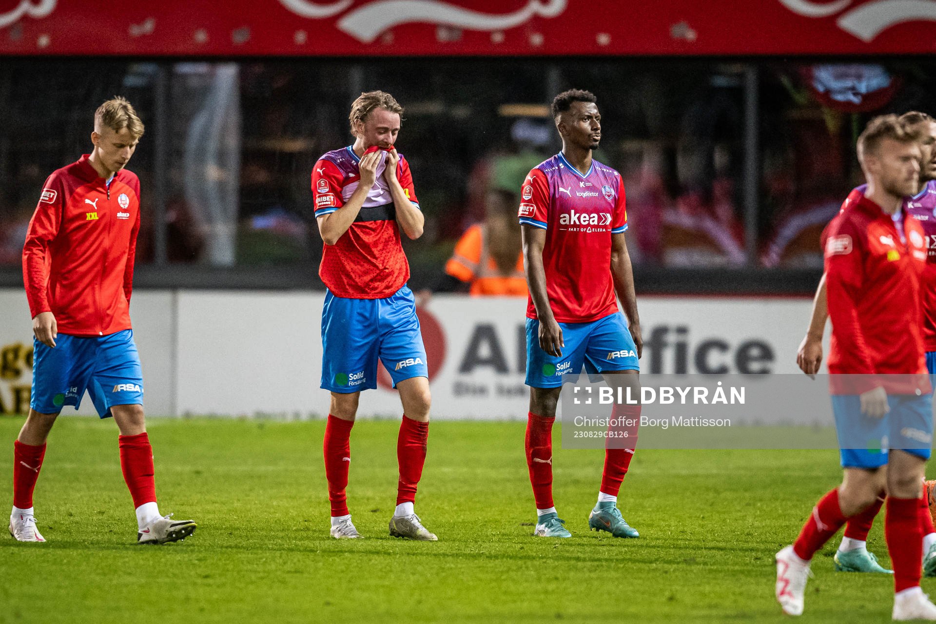 Helsingborgs Lukas Kjellnäs, Rasmus Jönsson och Bernardo