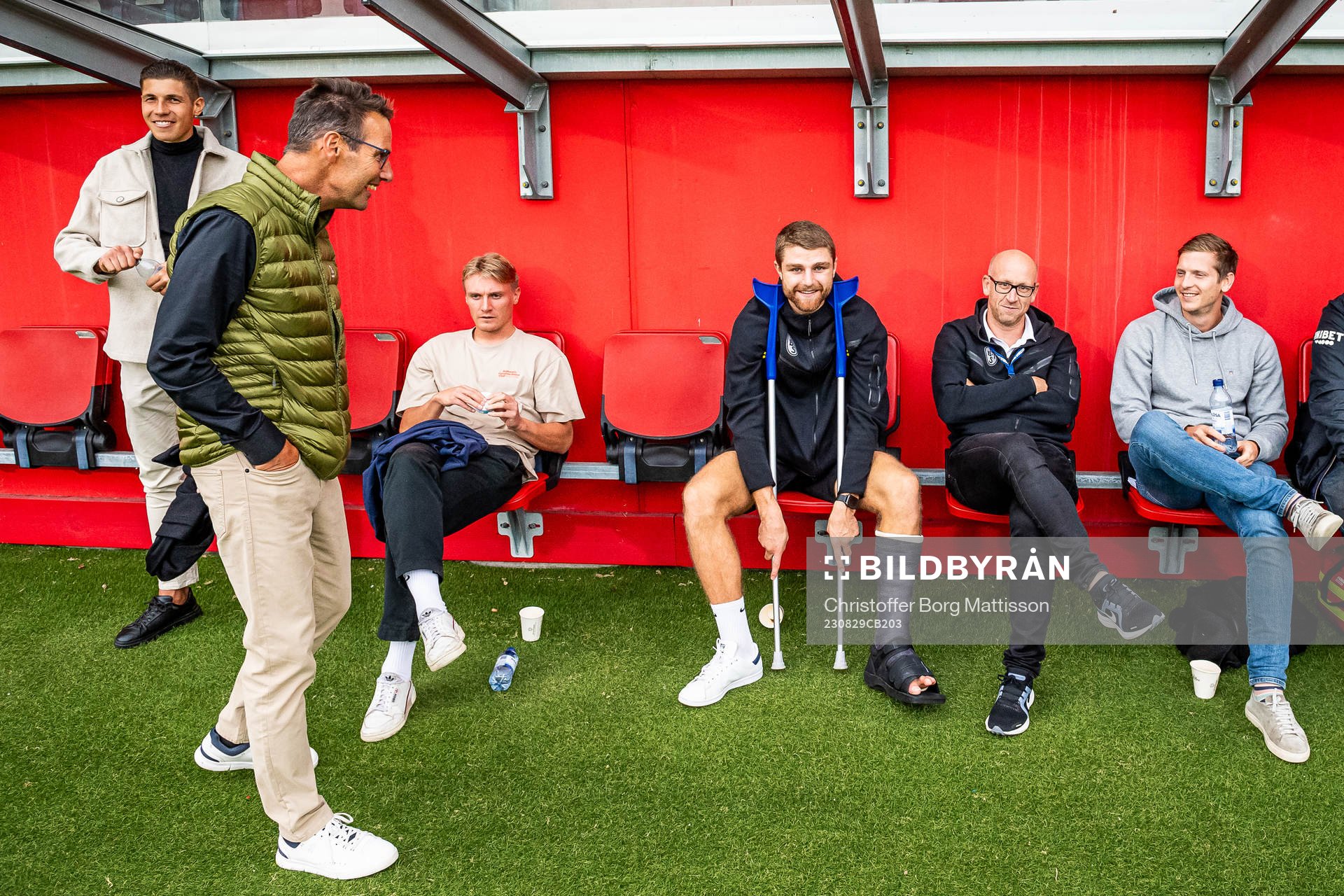 Landskronas Unai Veiga, ordförande Anders Ekblad, målvakt