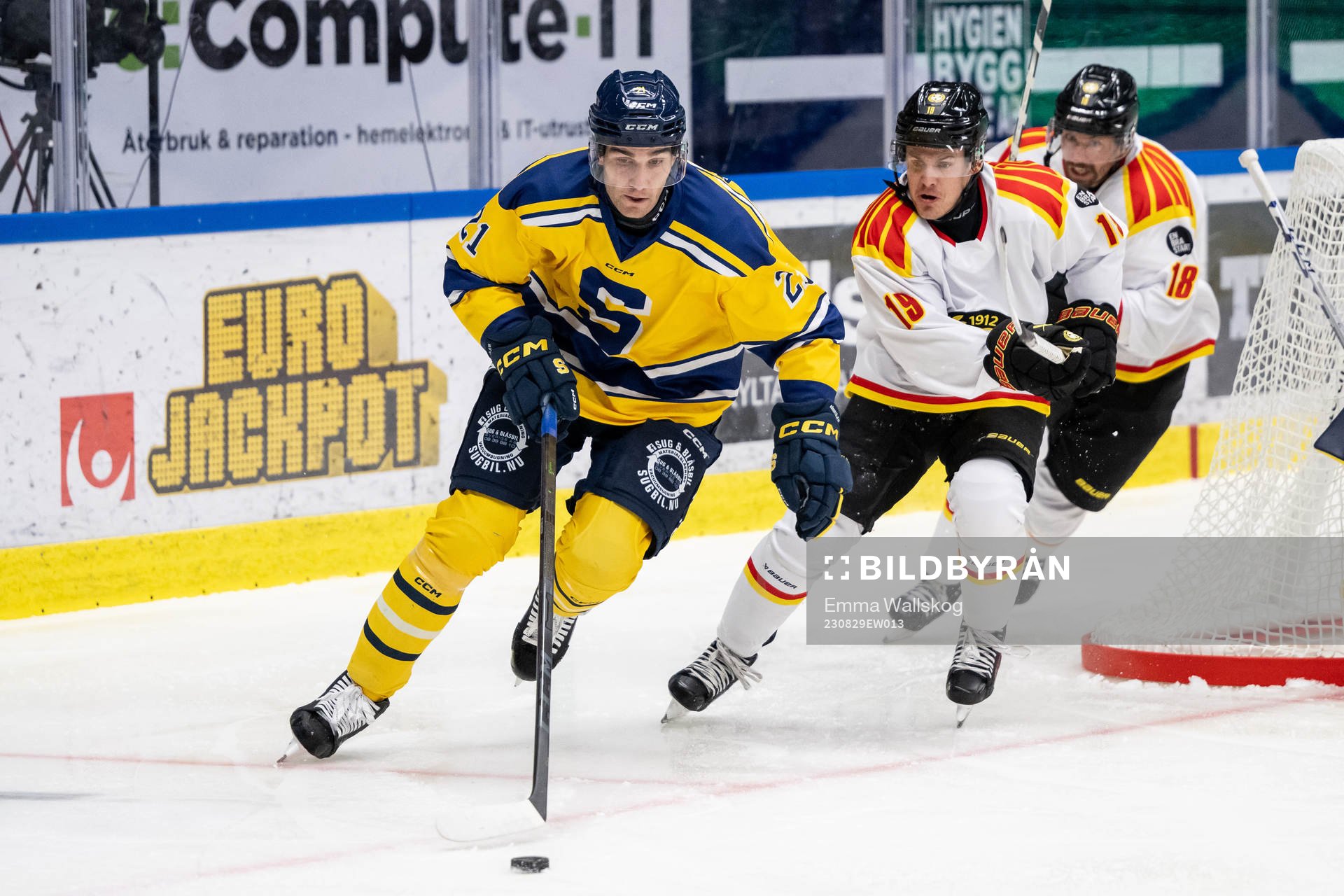 Södertäljes Henrik Malmström och Brynäs Tyler Kelleher