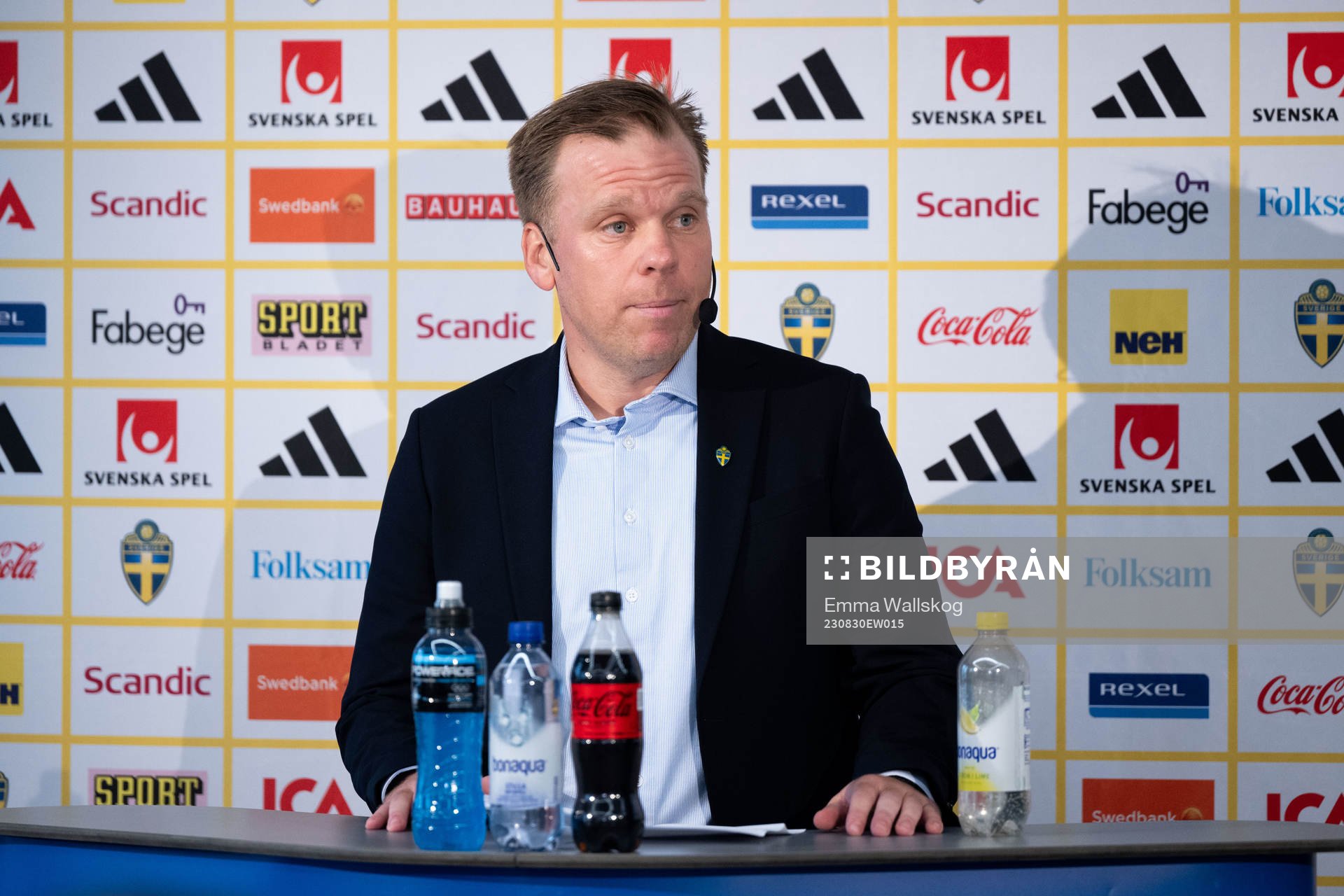 Assistant coach Viktor Eriksson of the Swedish U21 national