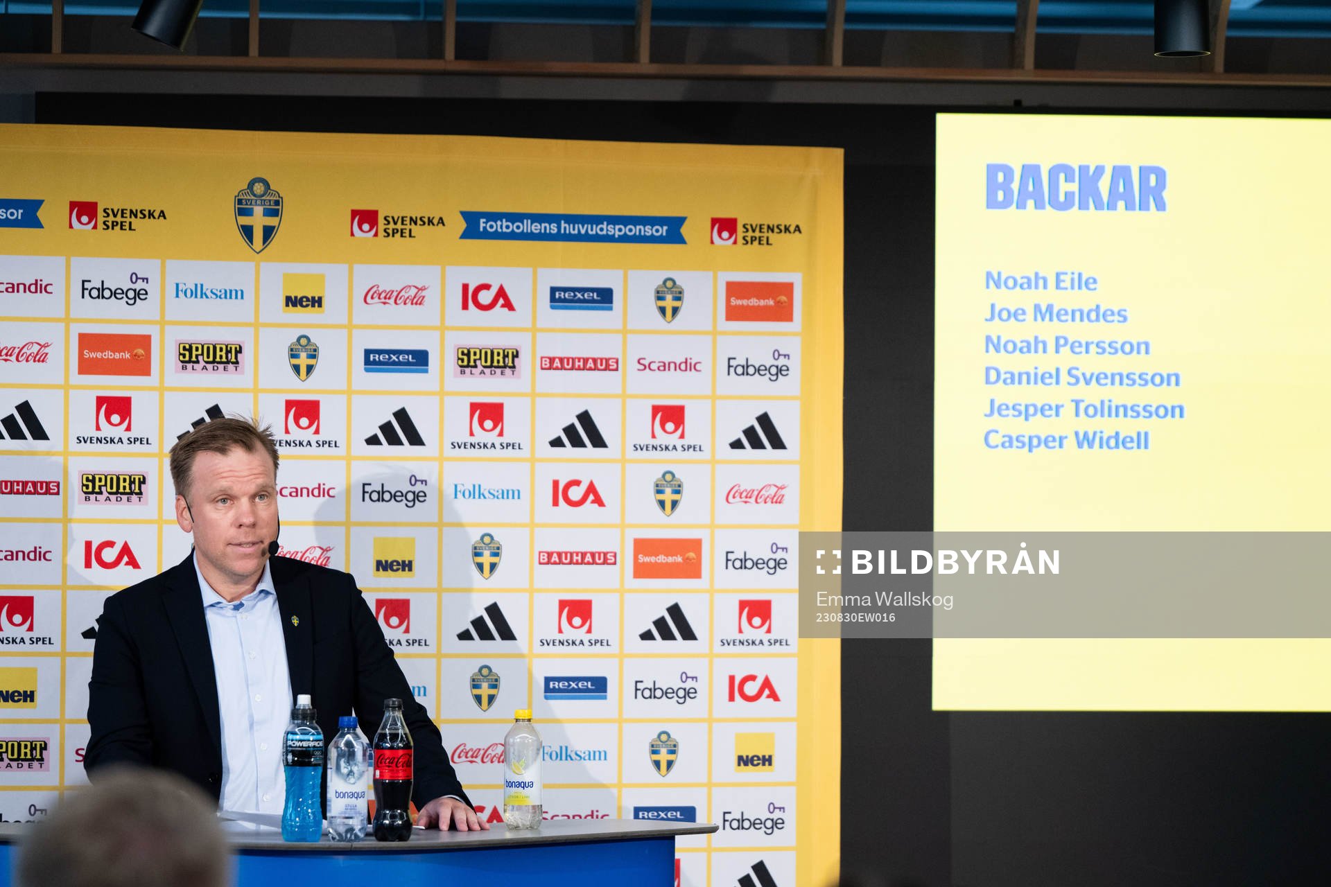 Assistant coach Viktor Eriksson of the Swedish U21 national