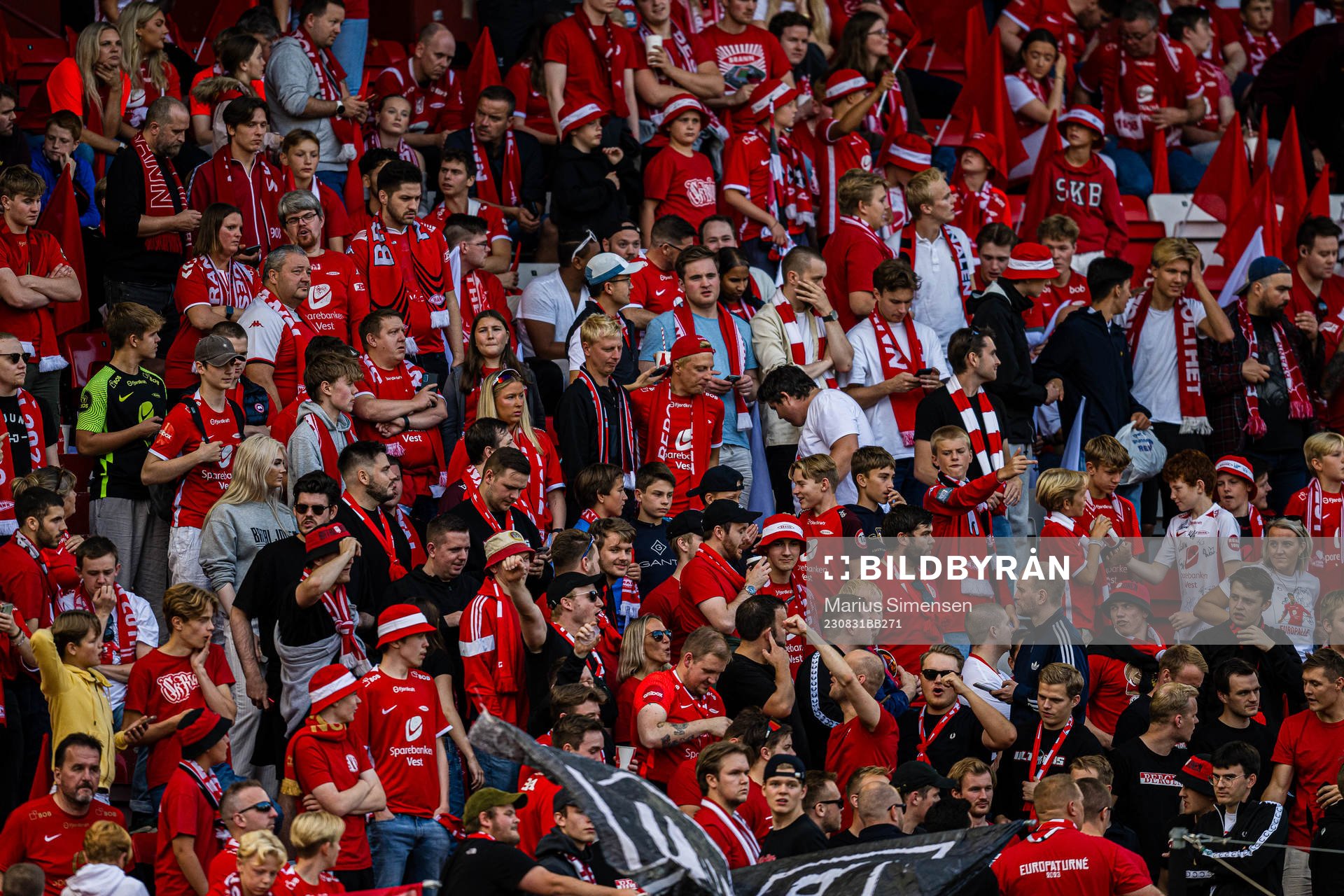 Spectators in the stands