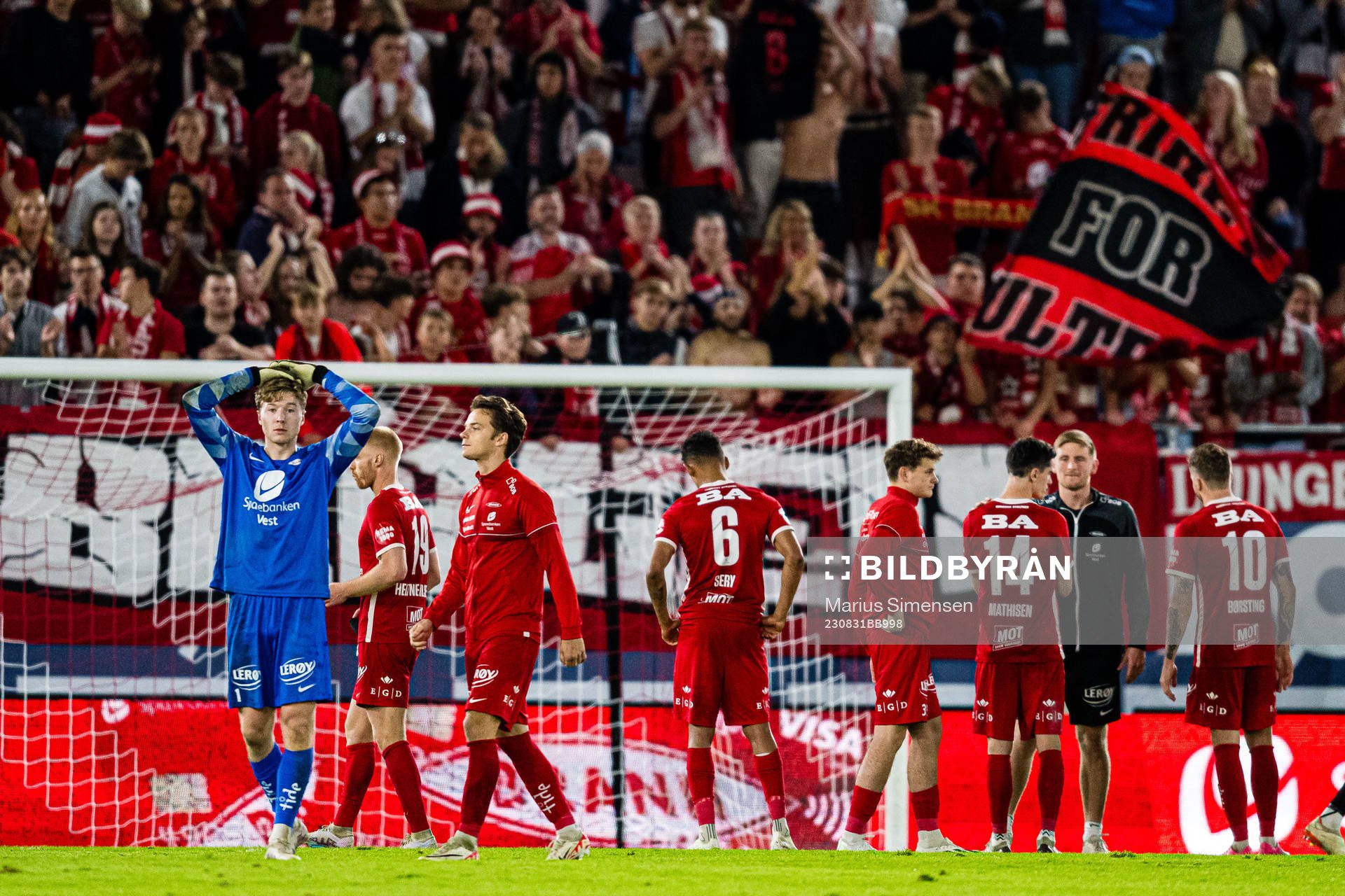 Mathias Dyngeland and Felix Horn Myhre of Brann looks