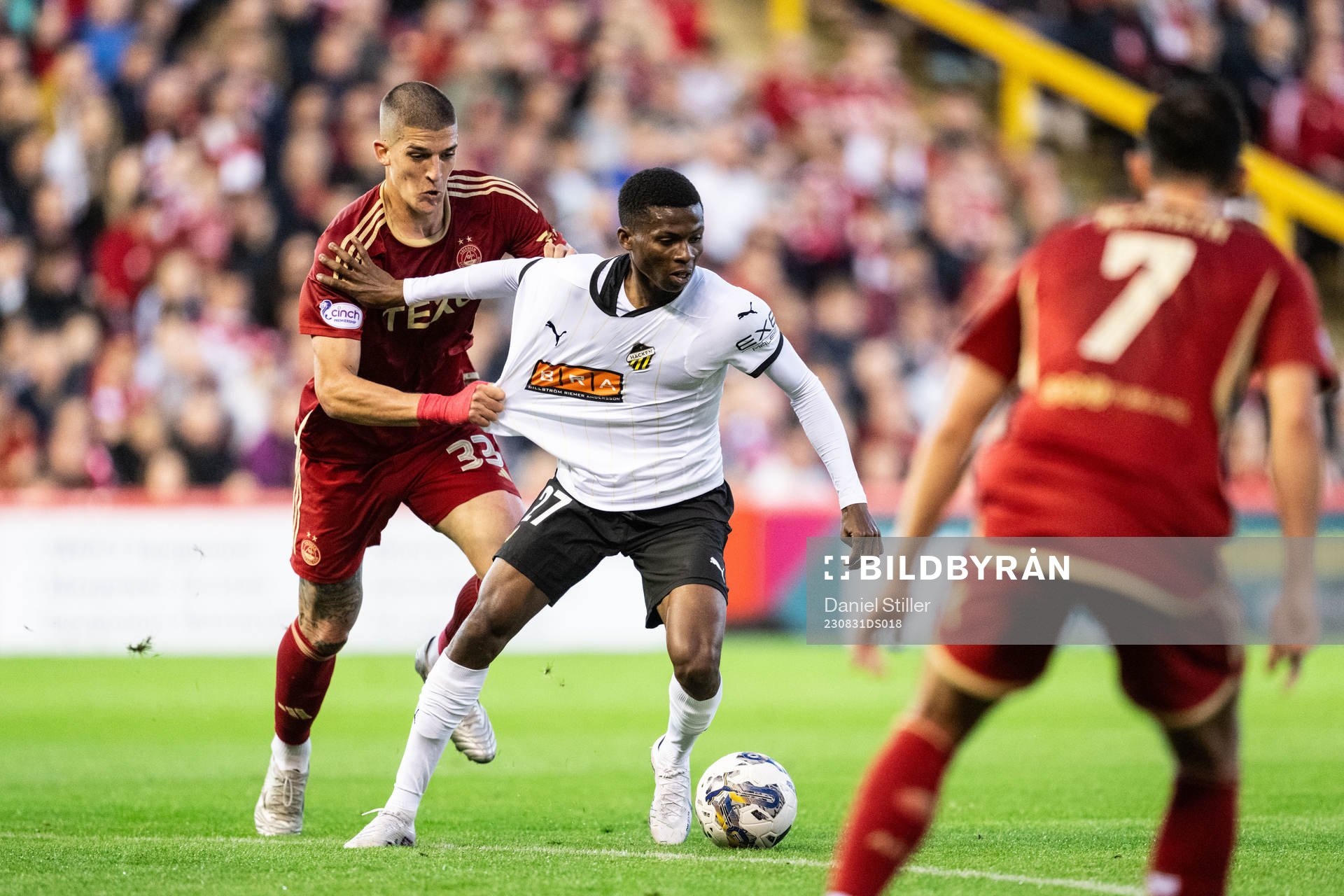 Slobodan Rubezic of Aberdeen and Akoua Romeo Amane  of