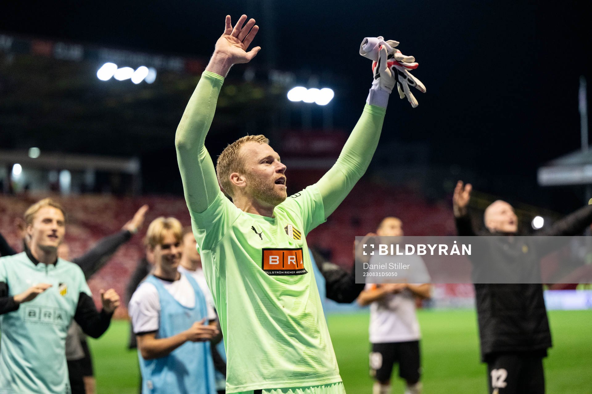 Peter Abrahamsson of Häcken celebrates