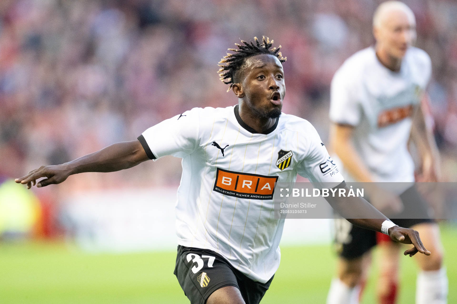 Ibrahim Sadiq of Häcken celebrates