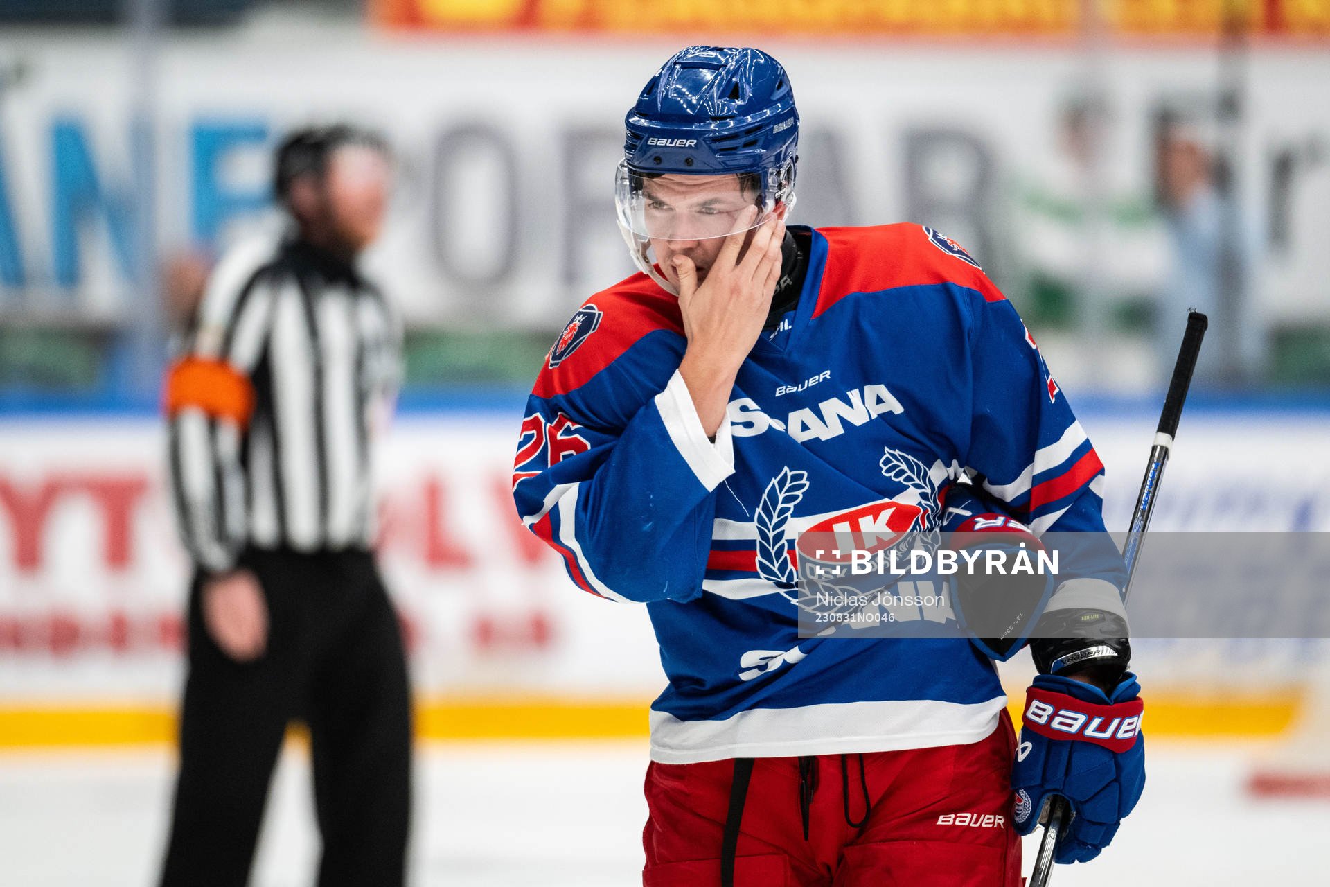 Oskarshamns Lukas Pilö har ont