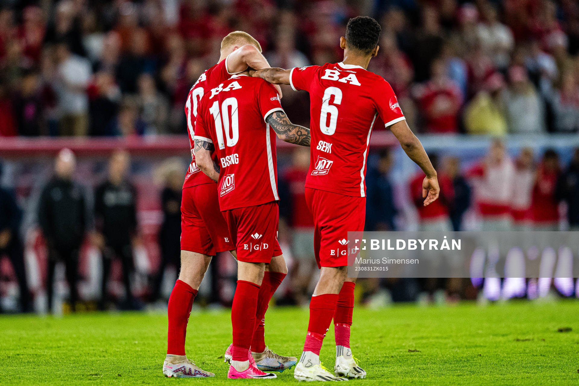 Sivert Heltne Nilsen, Frederik Børsting and Japhet Sery
