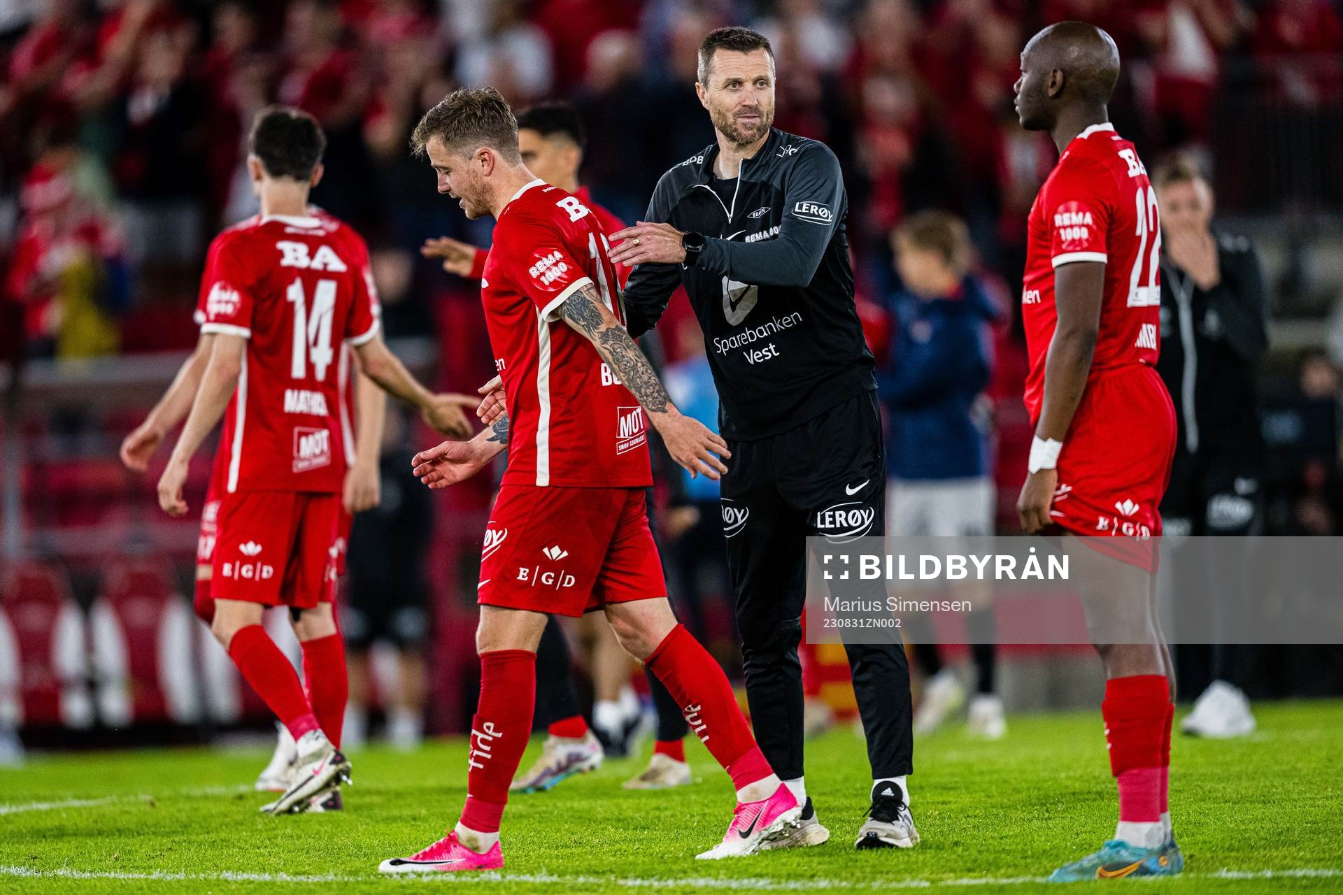 Eirik Horneland, head coach of Brann, and Frederik