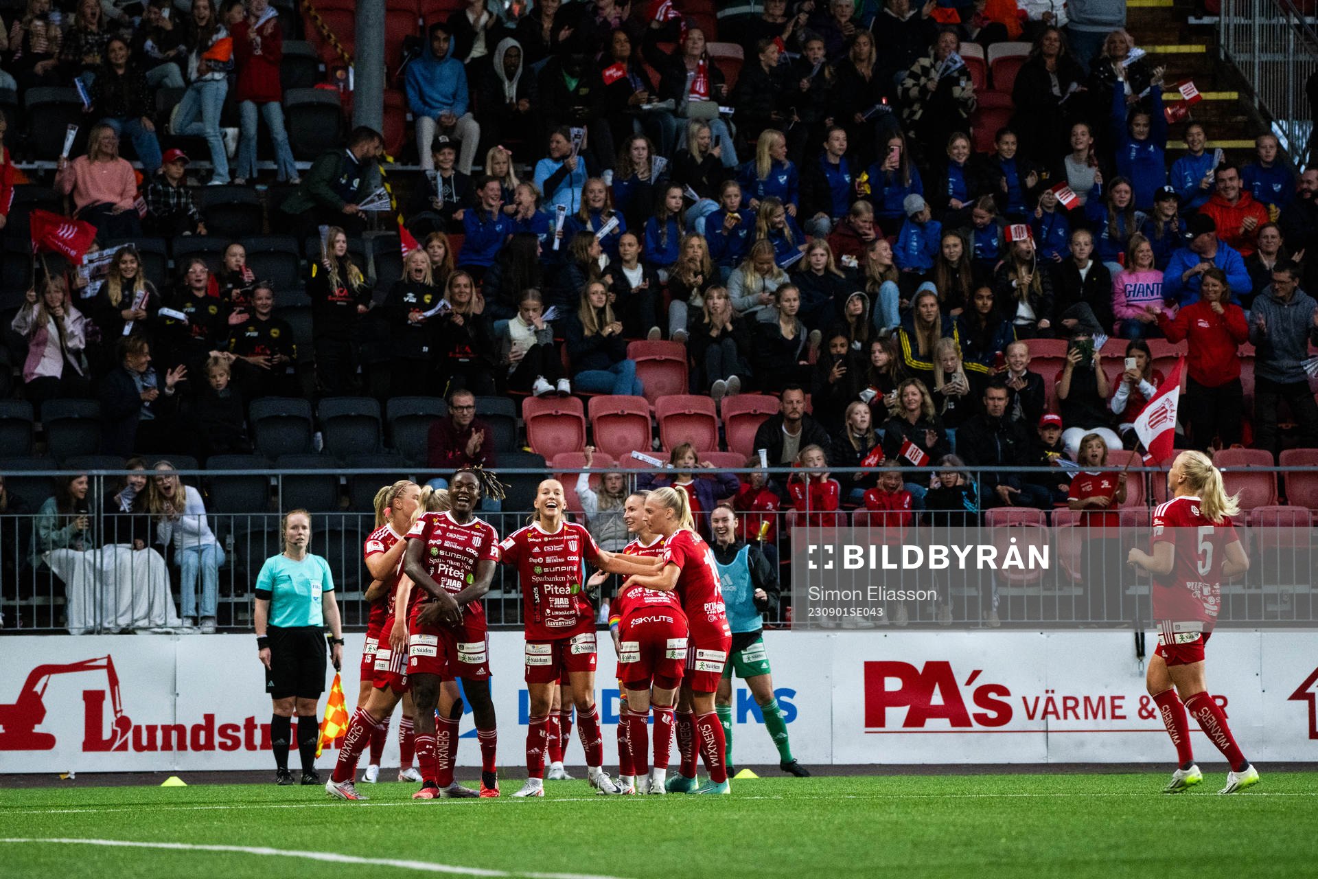Piteås spelare jublar