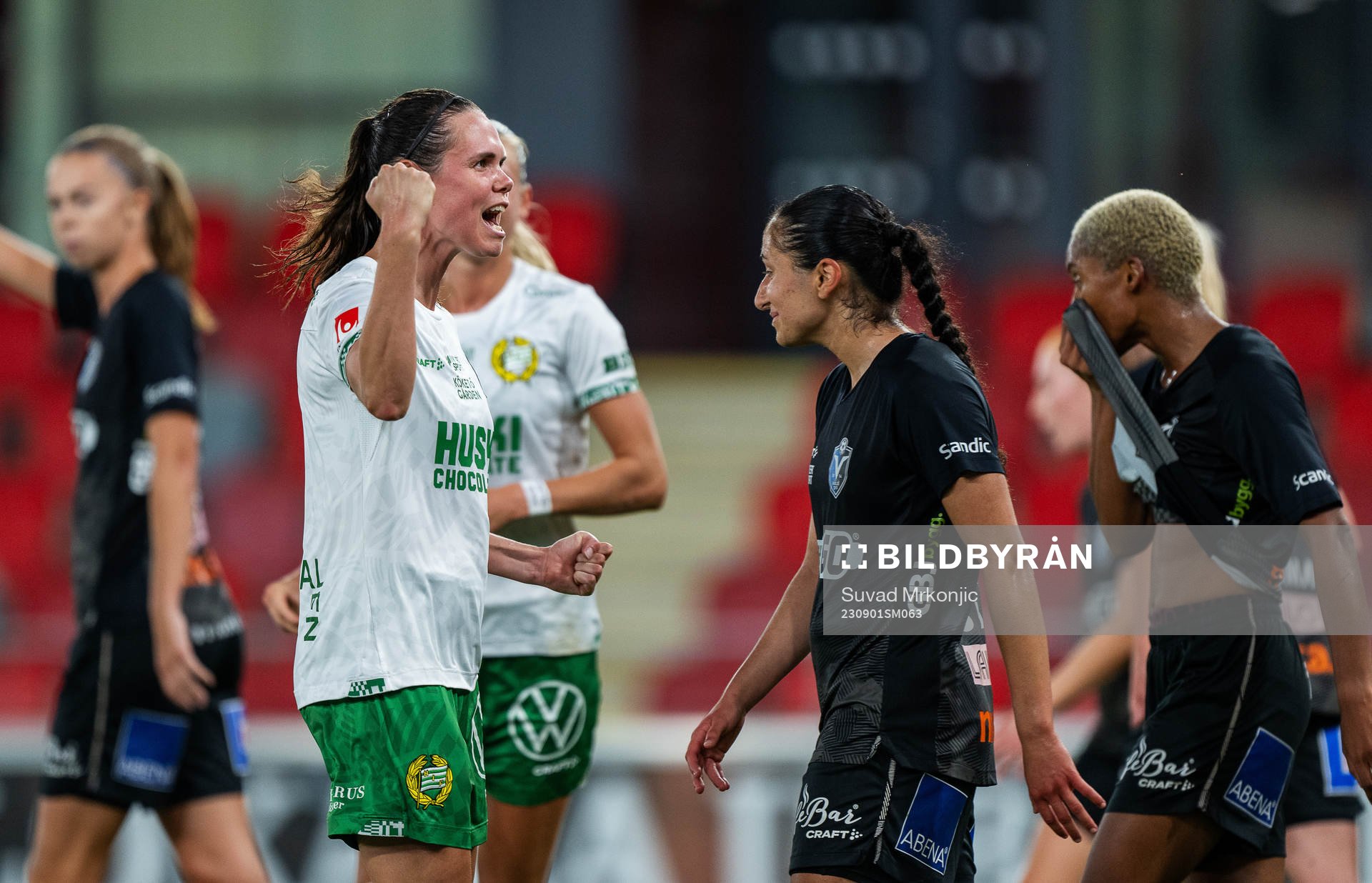 Hammarbys Simone Boye Sørensen jublar
