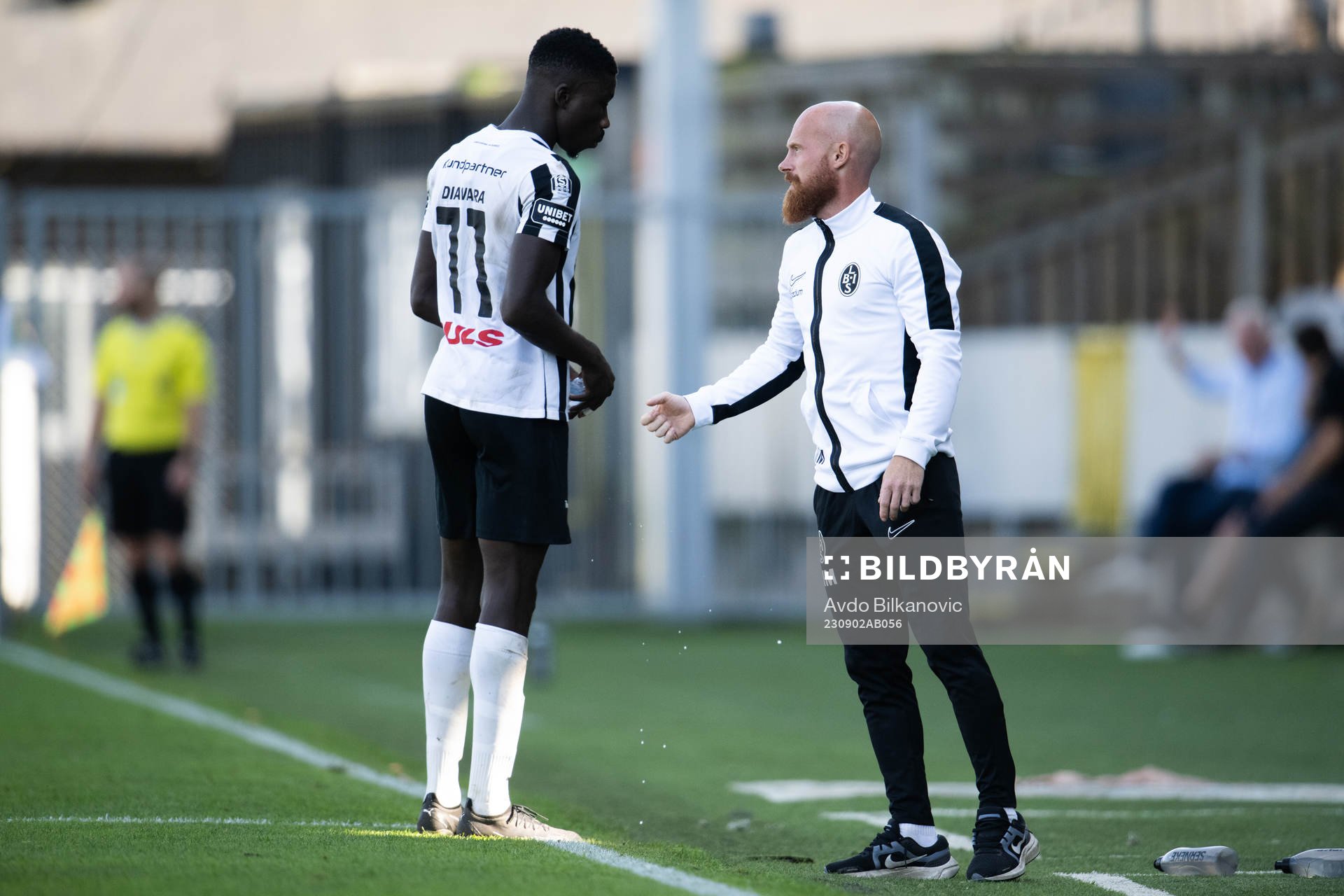 Landskronas tränare Max Mölder och Ousmane Diawara
