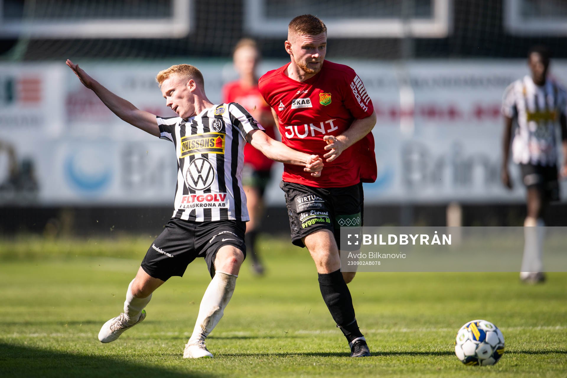 Landskronas David Edvardsson och GAISs Dino Salihovic