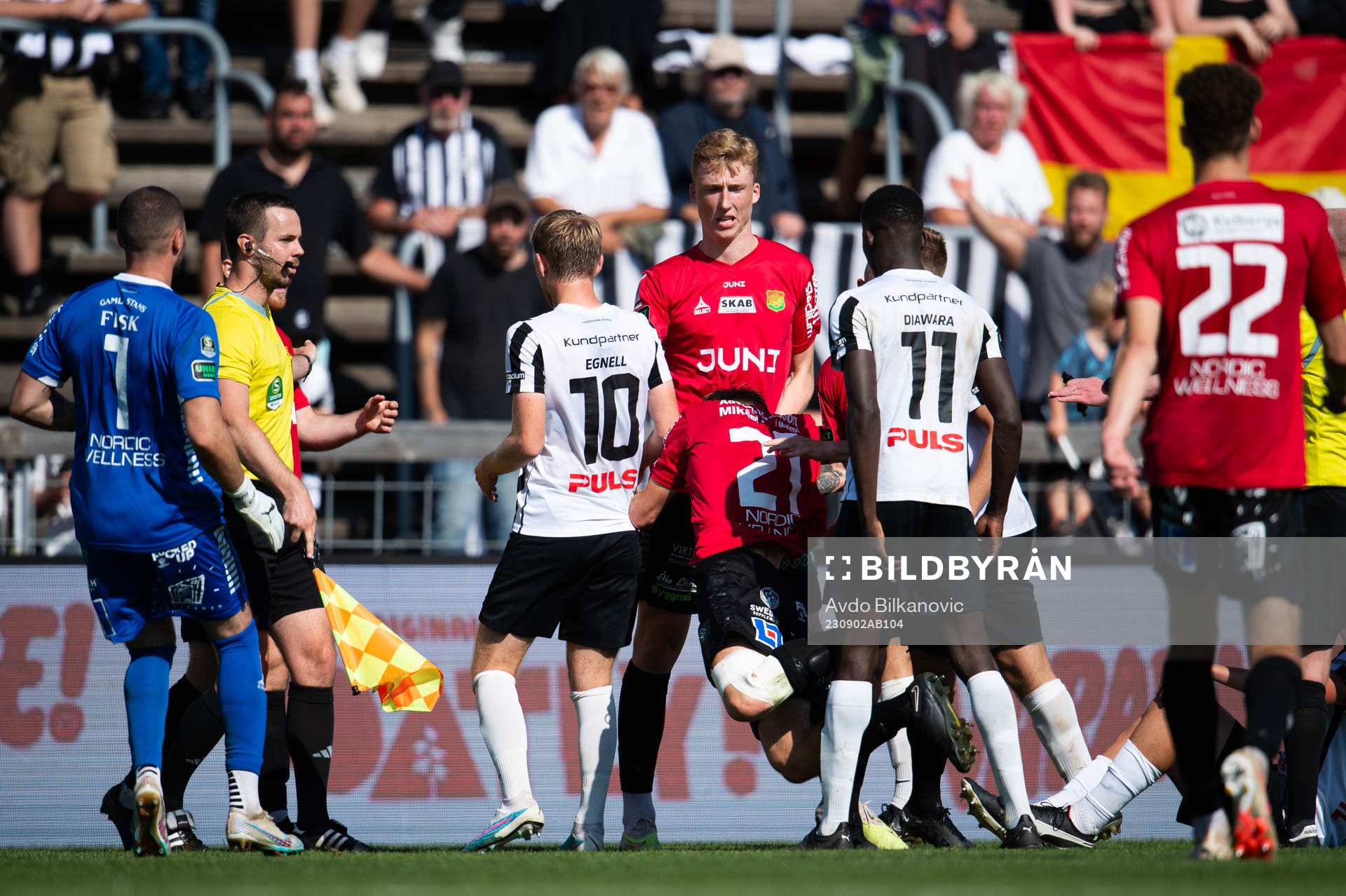 Bråk mellan Landskronas Jesper Strid, Adam Egnell och