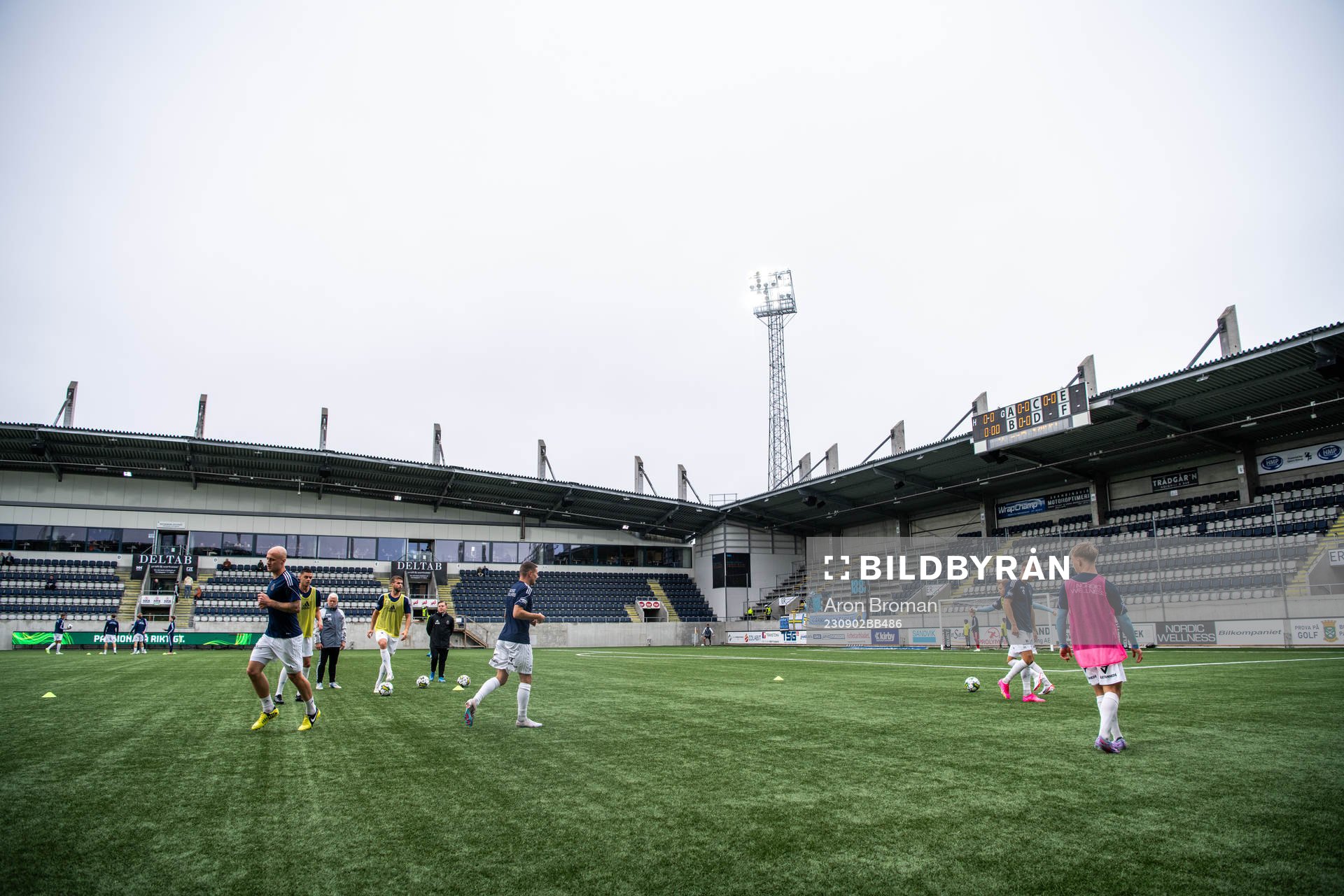 Gefles spelare värmer upp