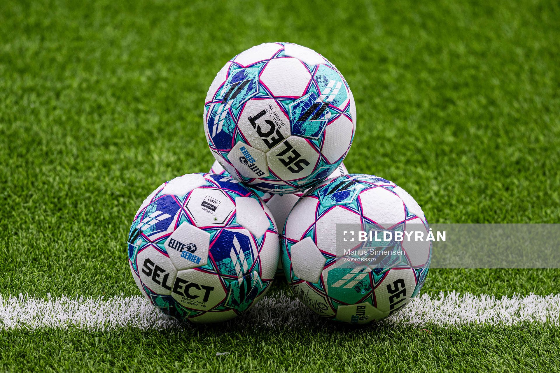 The matchball ahead of the Eliteserien match between Viking and Vålerenga on September 2, 2023 in Stavanger.