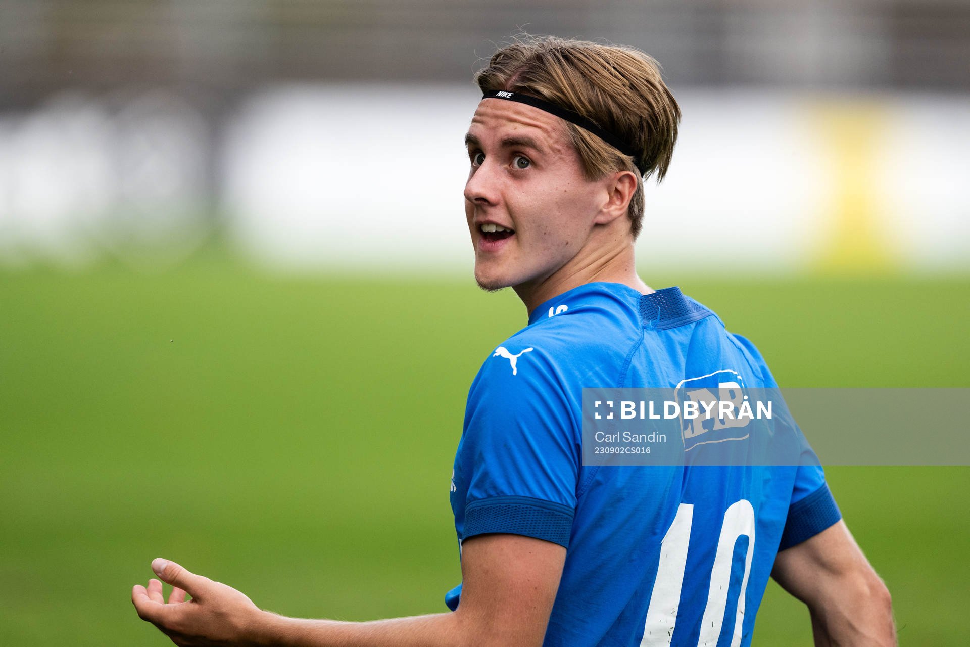 Halmstads Erik Ahlstrand reagerar